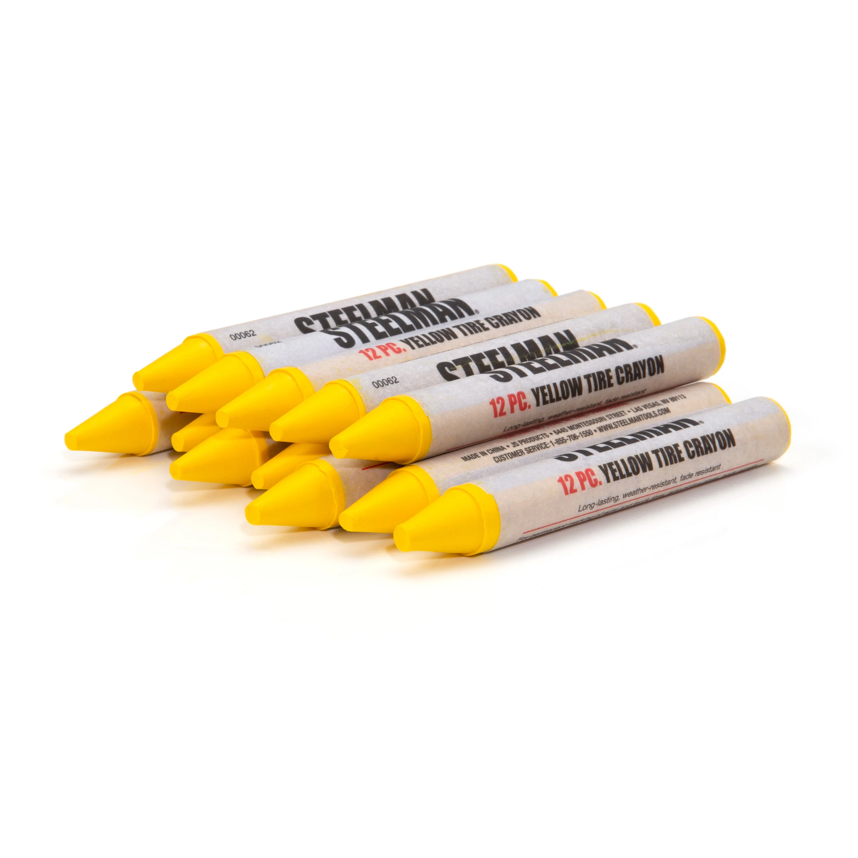 Yellow Tire Marking Crayons, Box of 12 (24-Pack) - Image 5