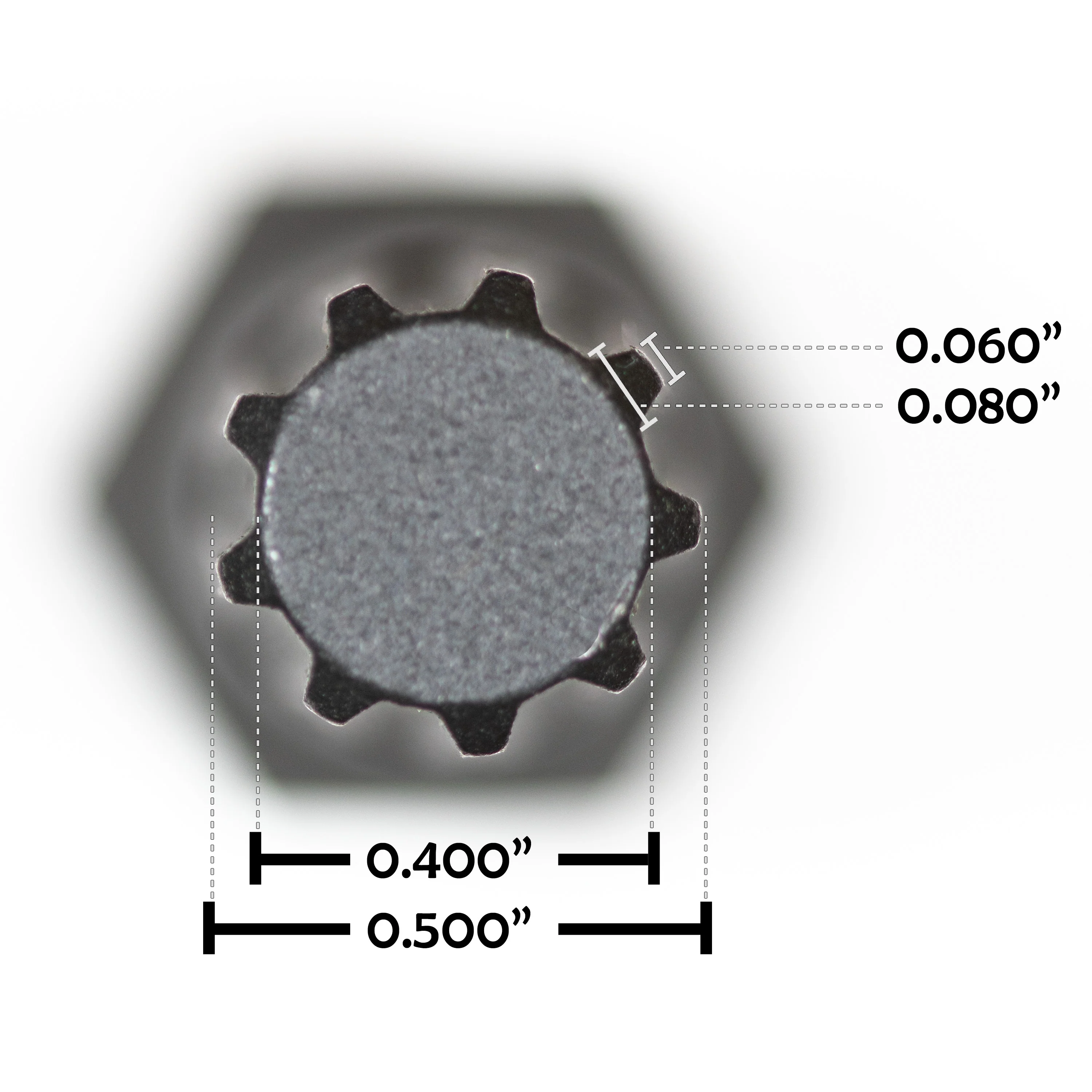 9-Point 1/2-Inch Star Tip Lock Nut Key - Image 5