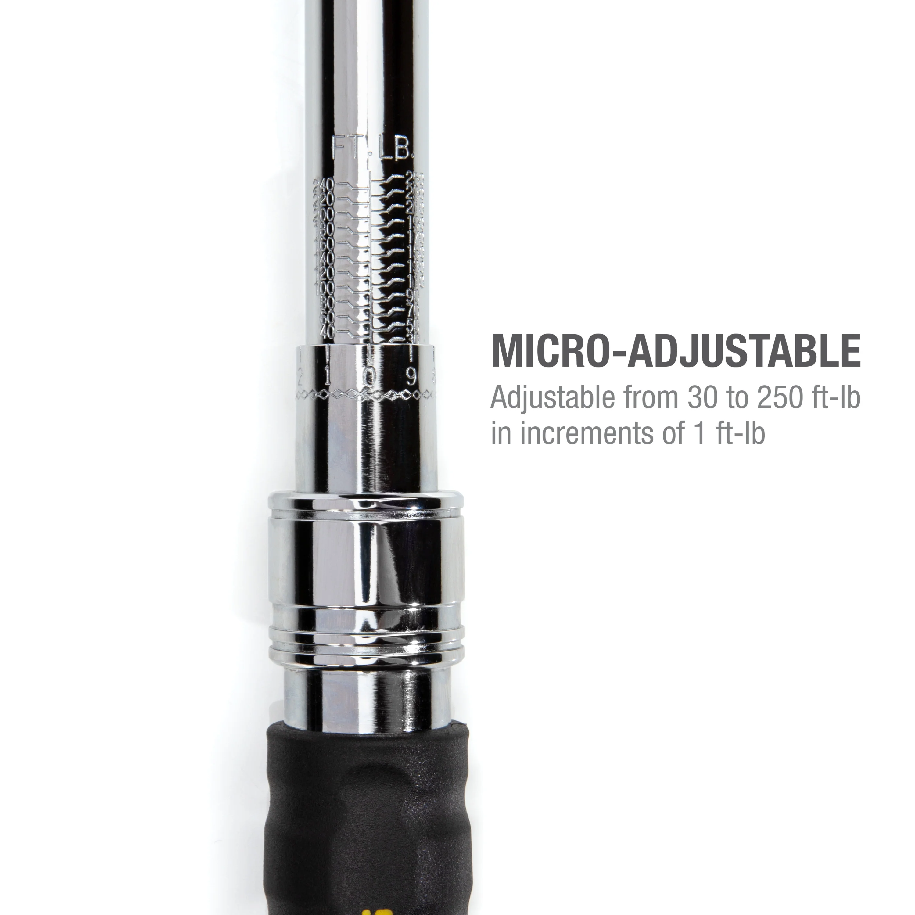 1/2-Inch Drive 30-250 ft-lb Micro-Adjustable Torque Wrench - Image 5