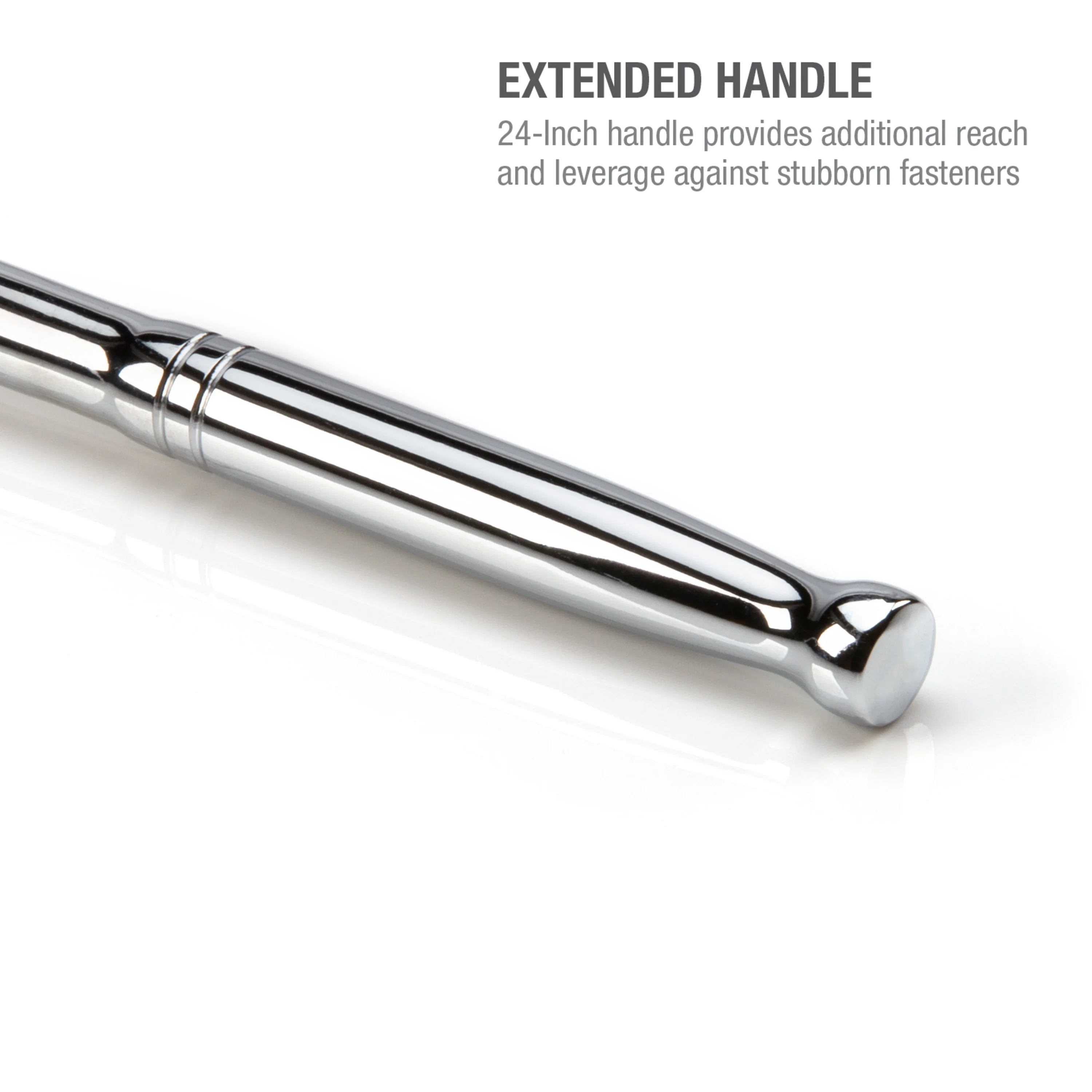 1/2-Inch Drive 72-Tooth 180-Degree Flex-Head Reversible Quick-Release Ratchet with 24-Inch Long Full Polish Handle - Image 7