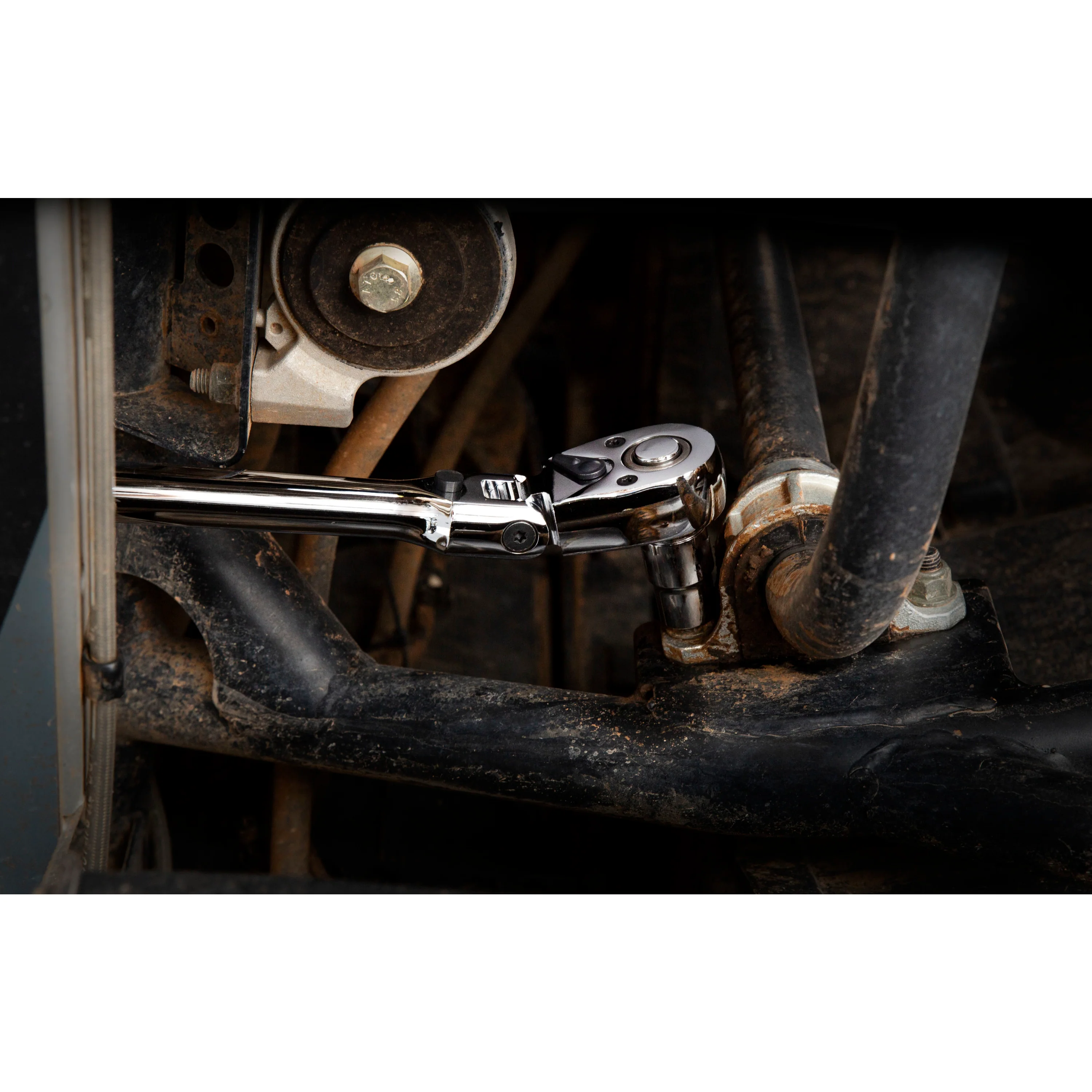 1/2-Inch Drive 72-Tooth 180-Degree Flex-Head Reversible Quick-Release Ratchet with 24-Inch Long Full Polish Handle - Image 9