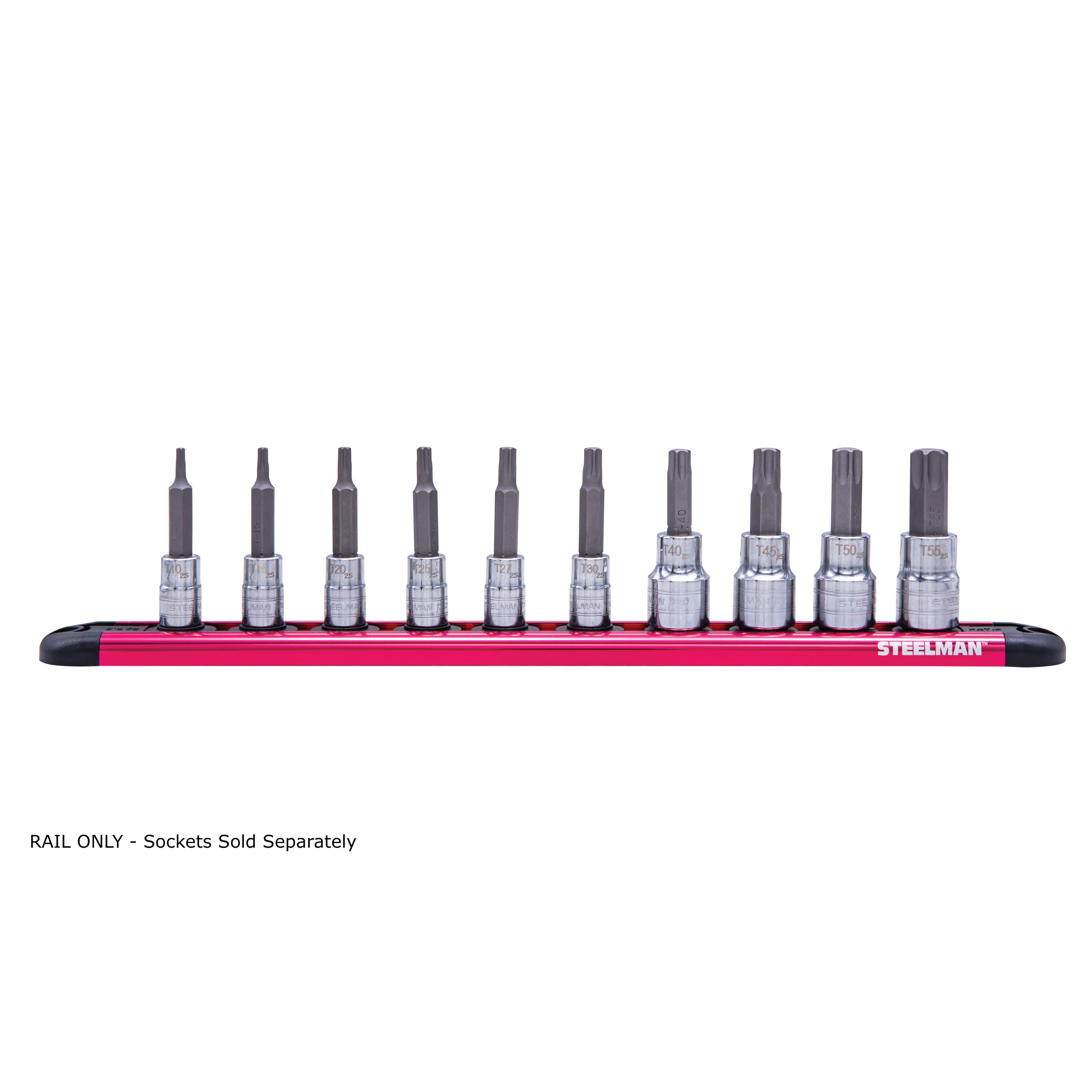 10-Piece 1/4-Inch and 3/8-Inch Drive Aluminum Socket Storage Rail, 11.25-Inch Length - Image 5