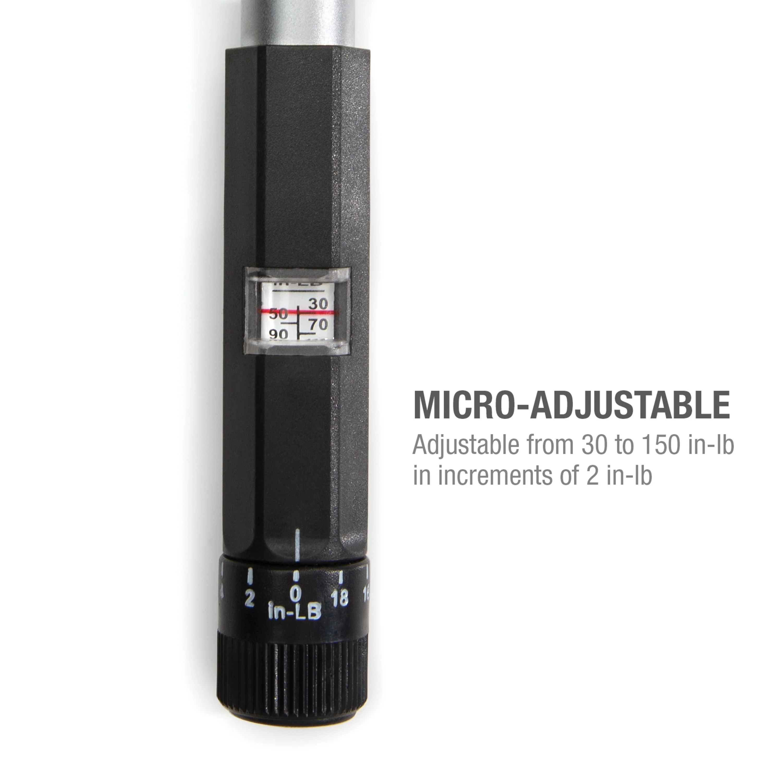 1/4-Inch Drive Adjustable Torque Wrench, 30-150 Inch-Pounds - Image 4