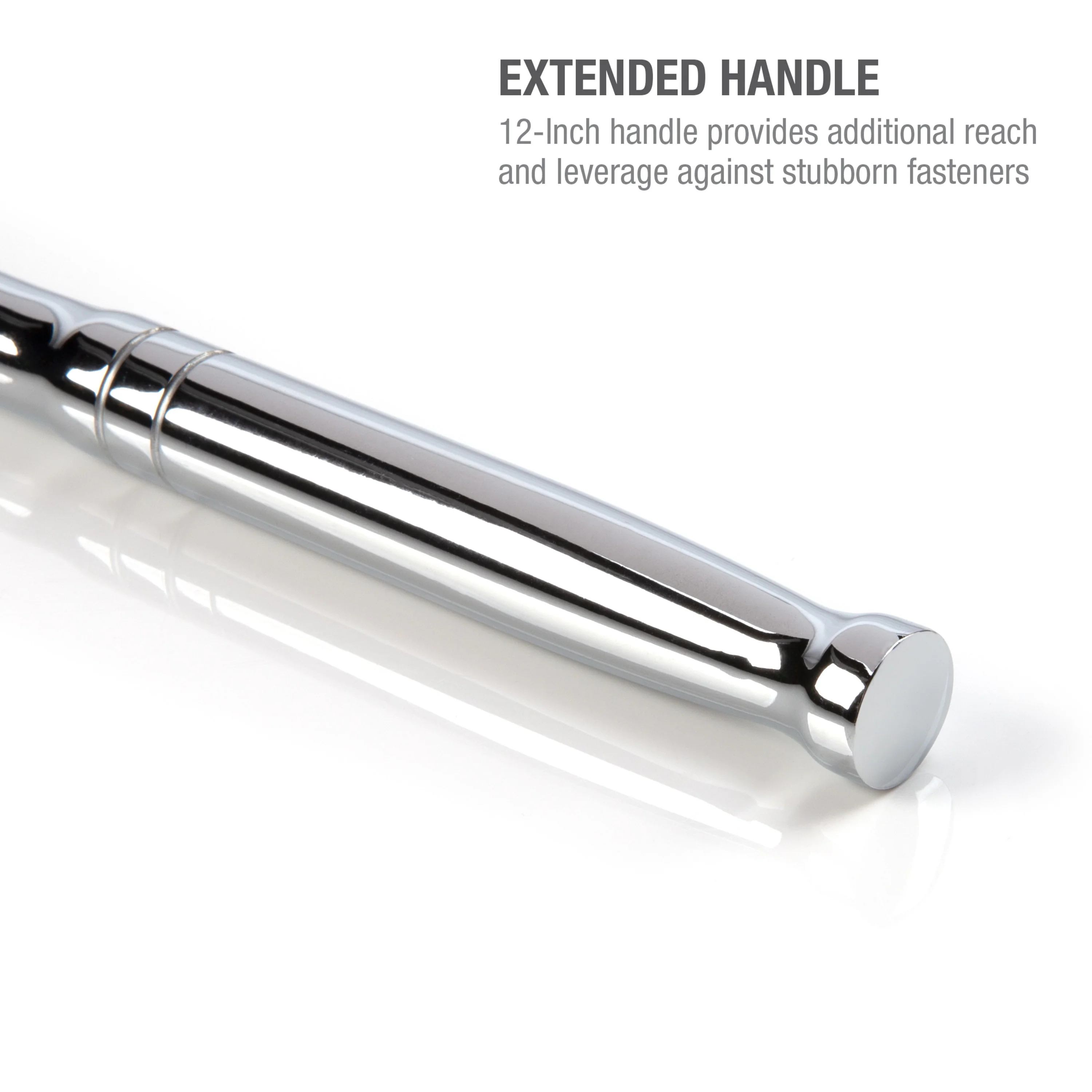 1/4-Inch Drive 72-Tooth 180-Degree Flex-Head Reversible Quick-Release Ratchet with 12-Inch Long Full Polish Handle - Image 7