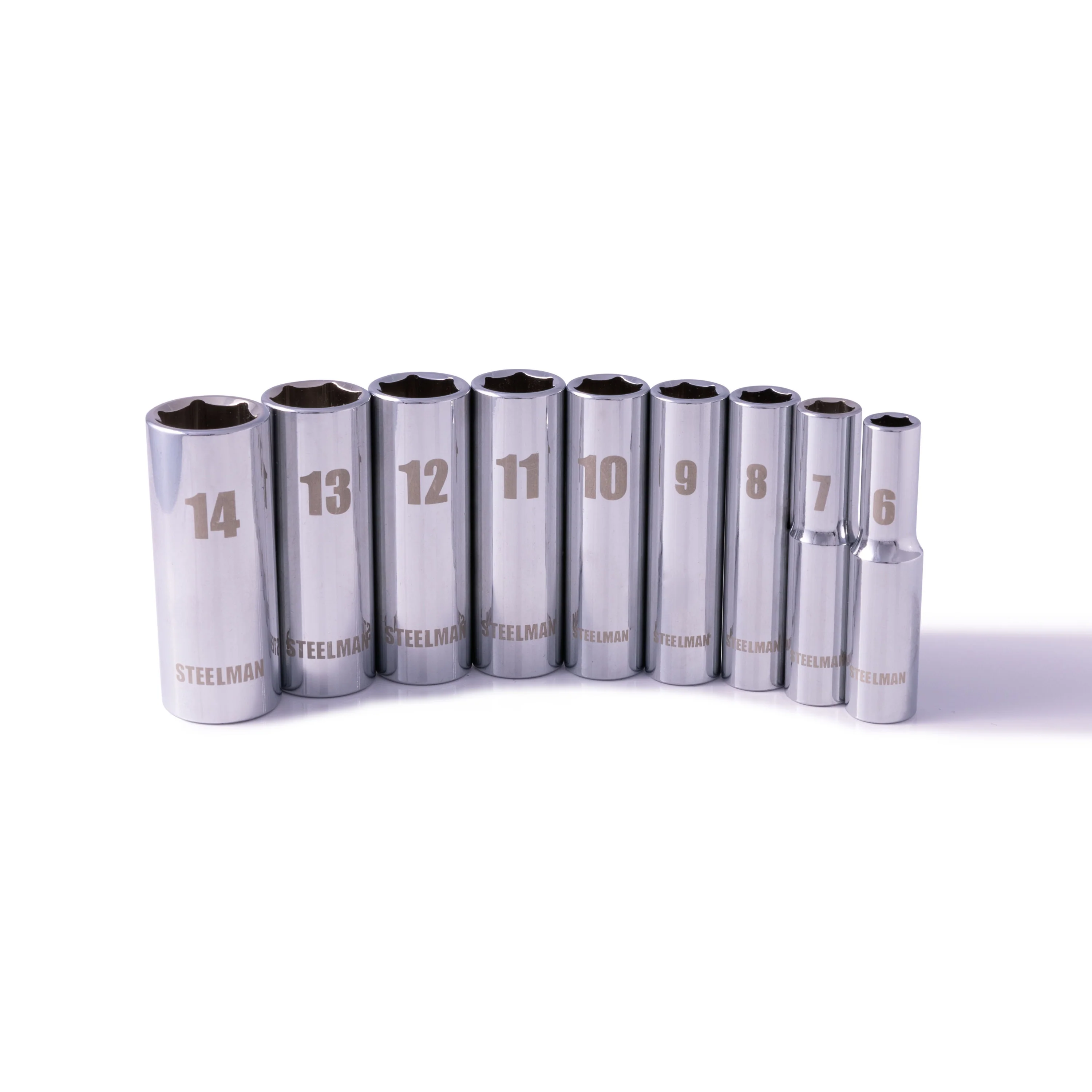1/4-Inch Drive Deep Well Metric Socket Set, 9-Piece - Image 2