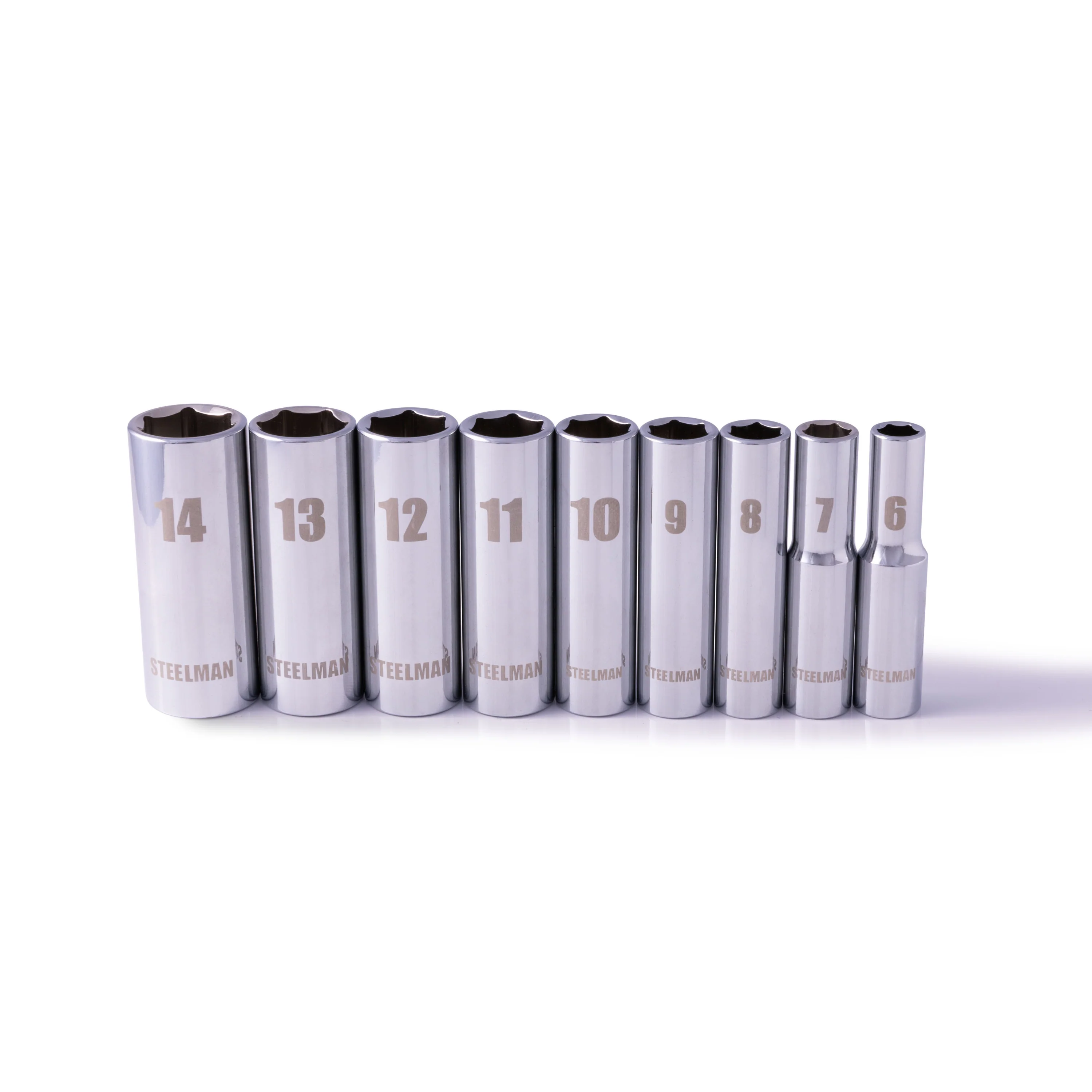 1/4-Inch Drive Deep Well Metric Socket Set, 9-Piece - Image 4