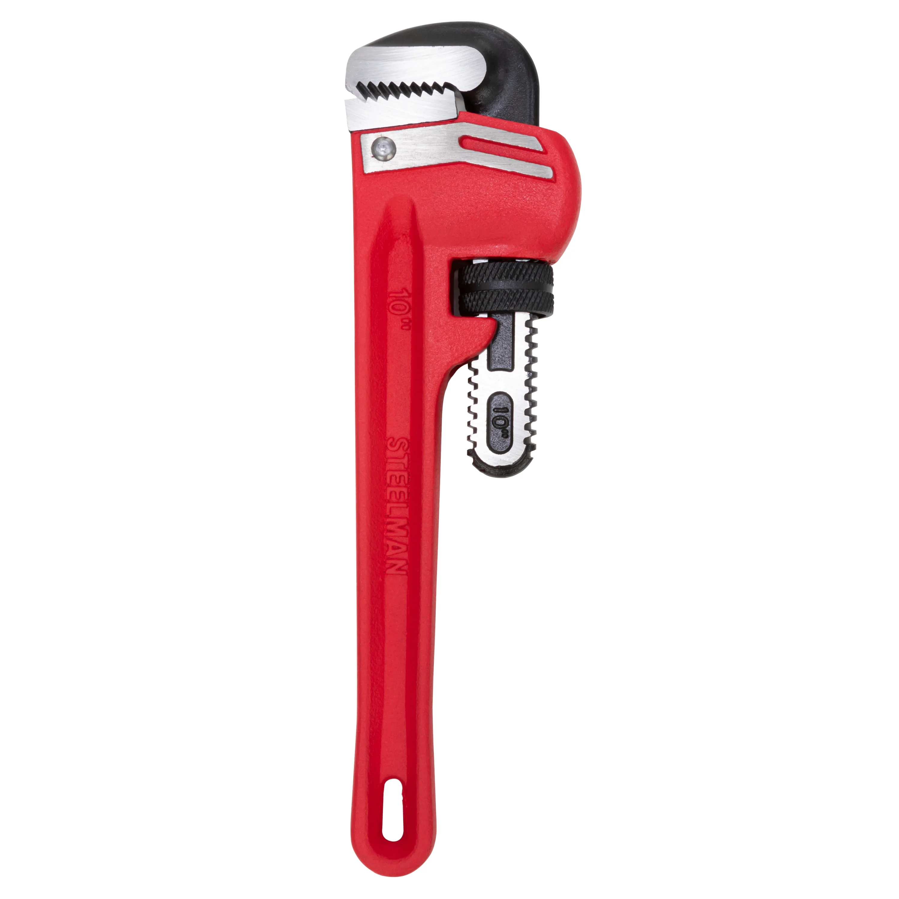 10-Inch Heavy-Duty Cast Iron Straight Handle Pipe Wrench - Image 2