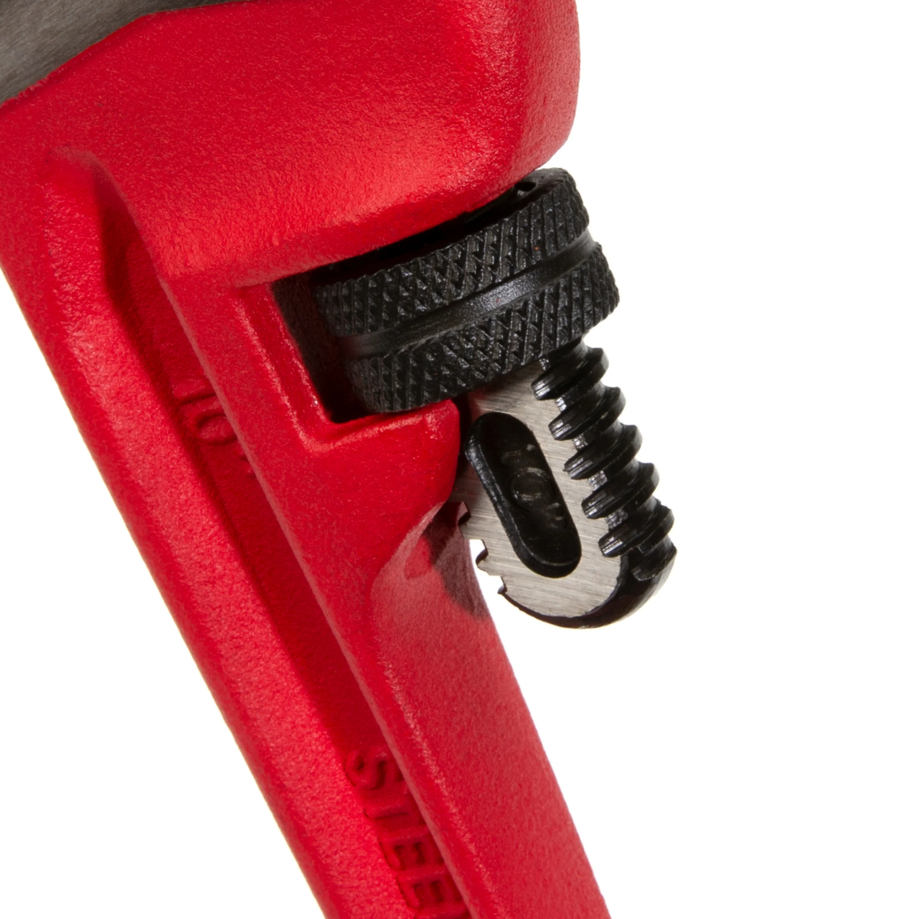10-Inch Heavy-Duty Cast Iron Straight Handle Pipe Wrench - Image 5