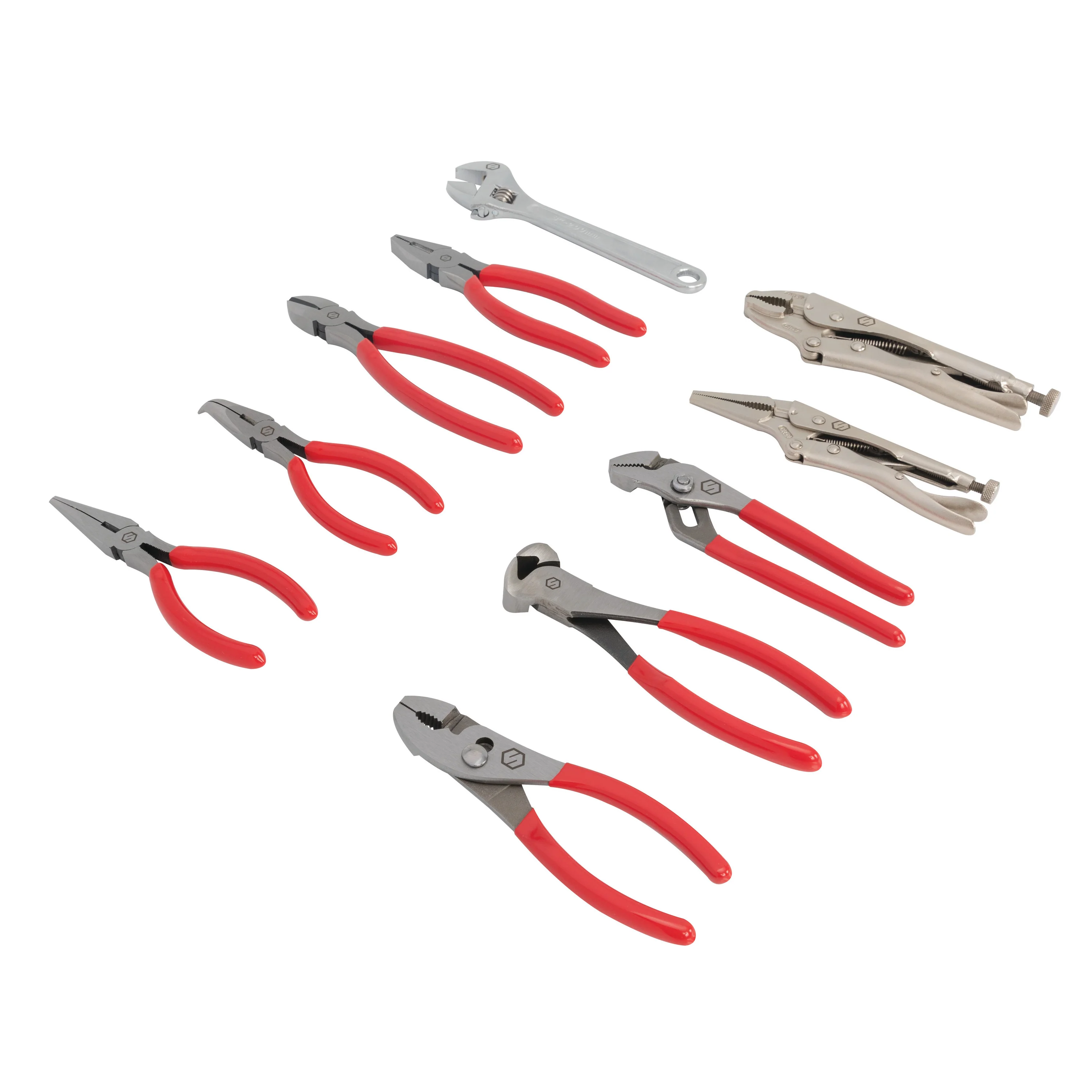10-Piece Plier, Cutter, and Wrench Set, Red - Image 4