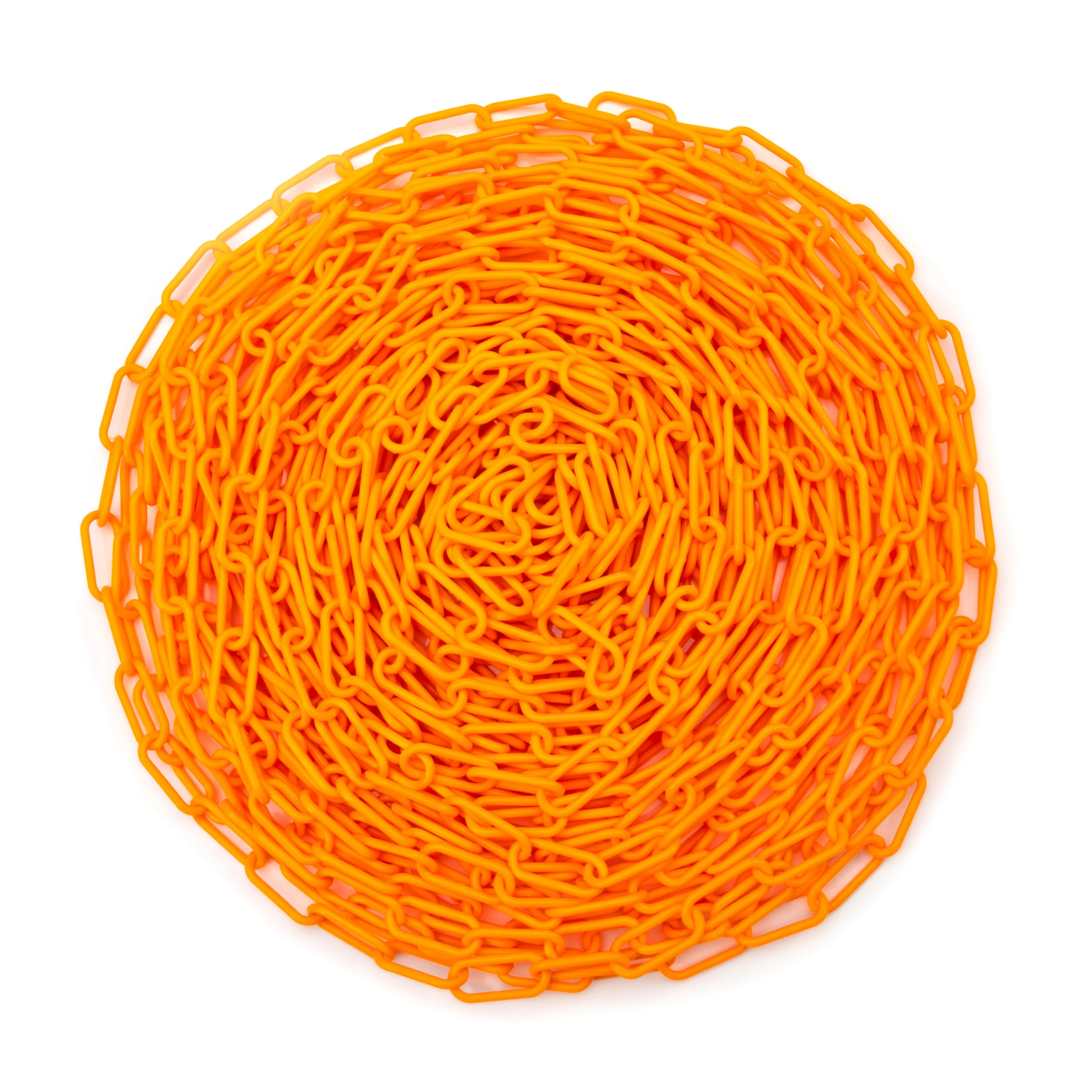 100-Foot Hi-Viz Orange Plastic Safety Chain - Image 4