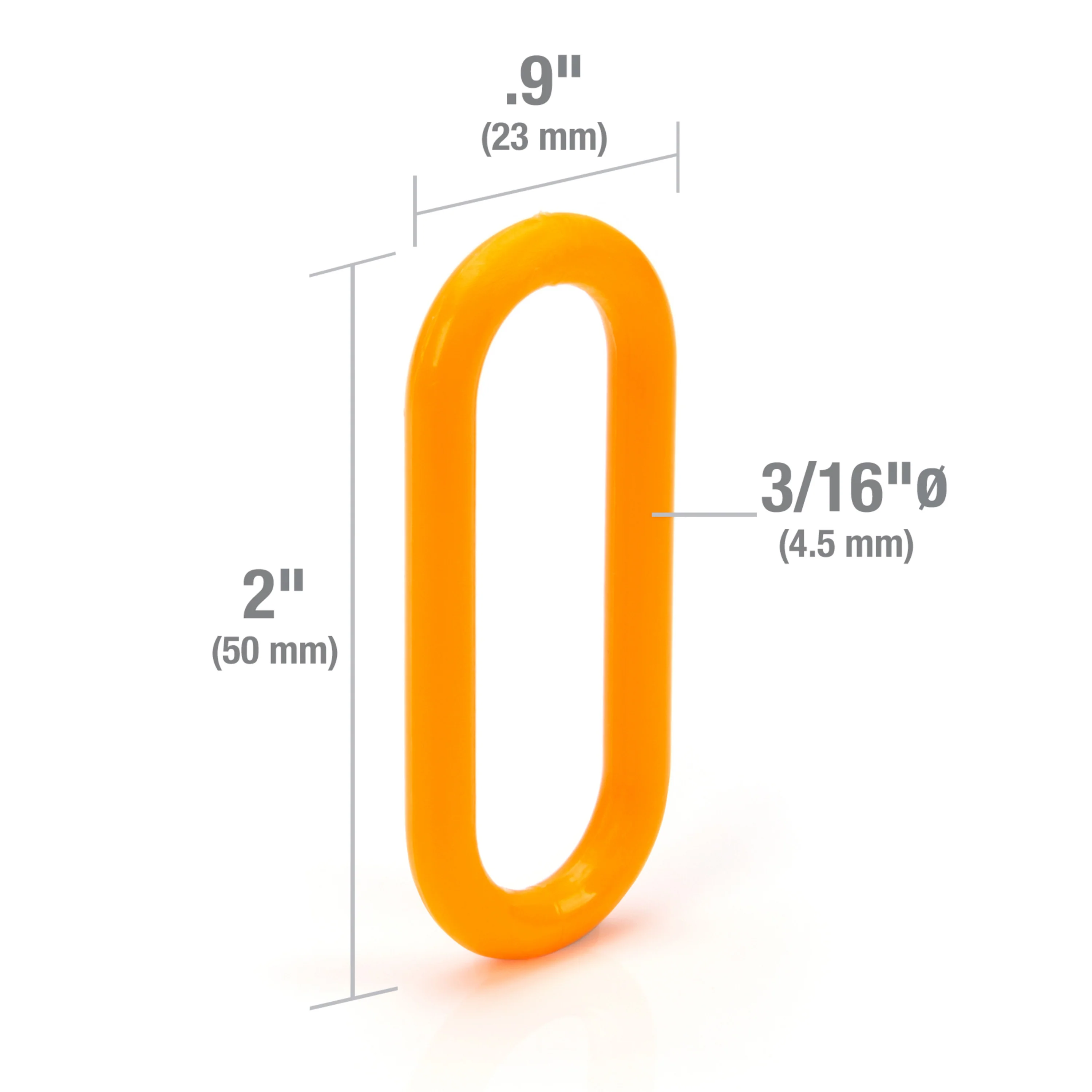 100-Foot Hi-Viz Orange Plastic Safety Chain - Image 5