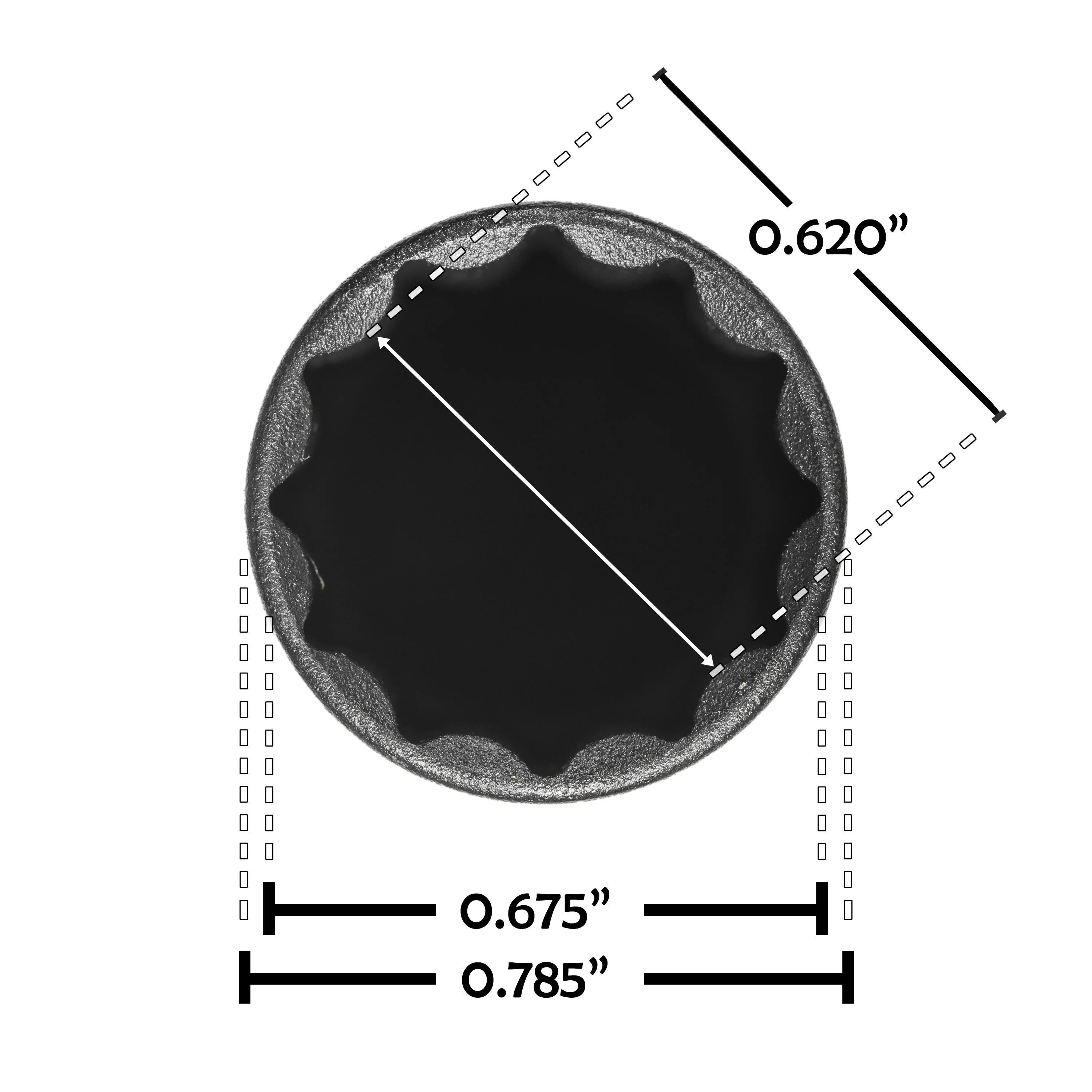 12-Spline 11/16-Inch Locking Lug Nut Socket - Image 5