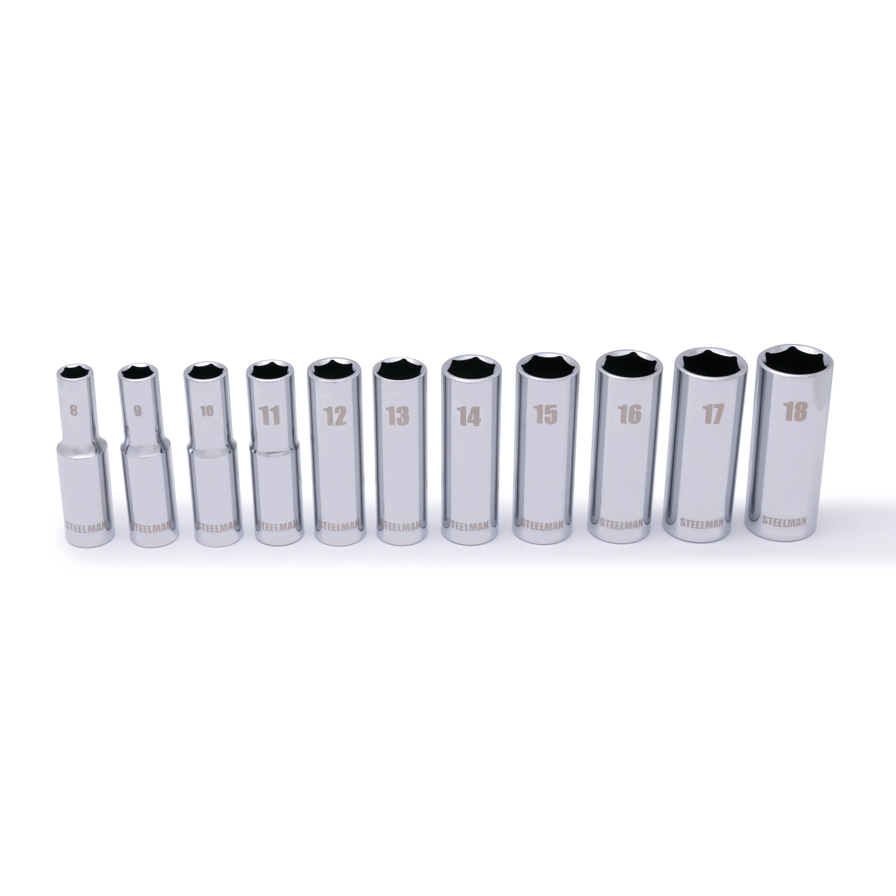 11-Piece 3/8-Inch Drive Metric Deep 6-Point Socket Set - Image 2
