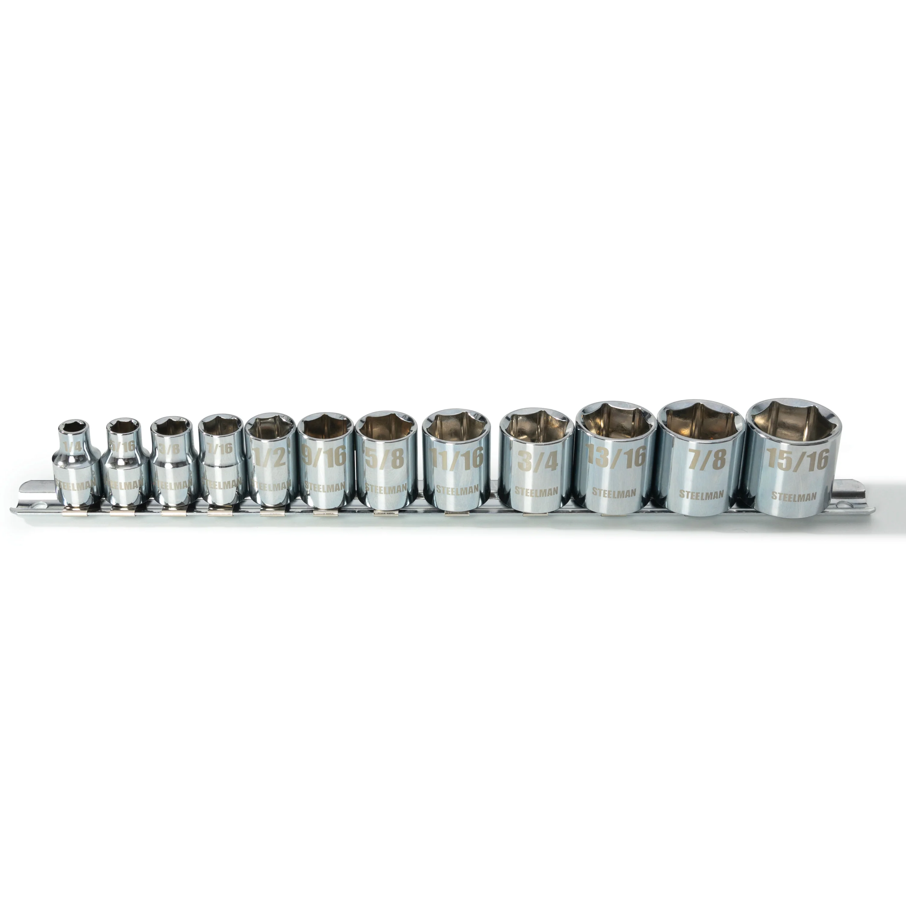 12-Piece 3/8-Inch Drive SAE Shallow 6-Point Socket Set - Image 2