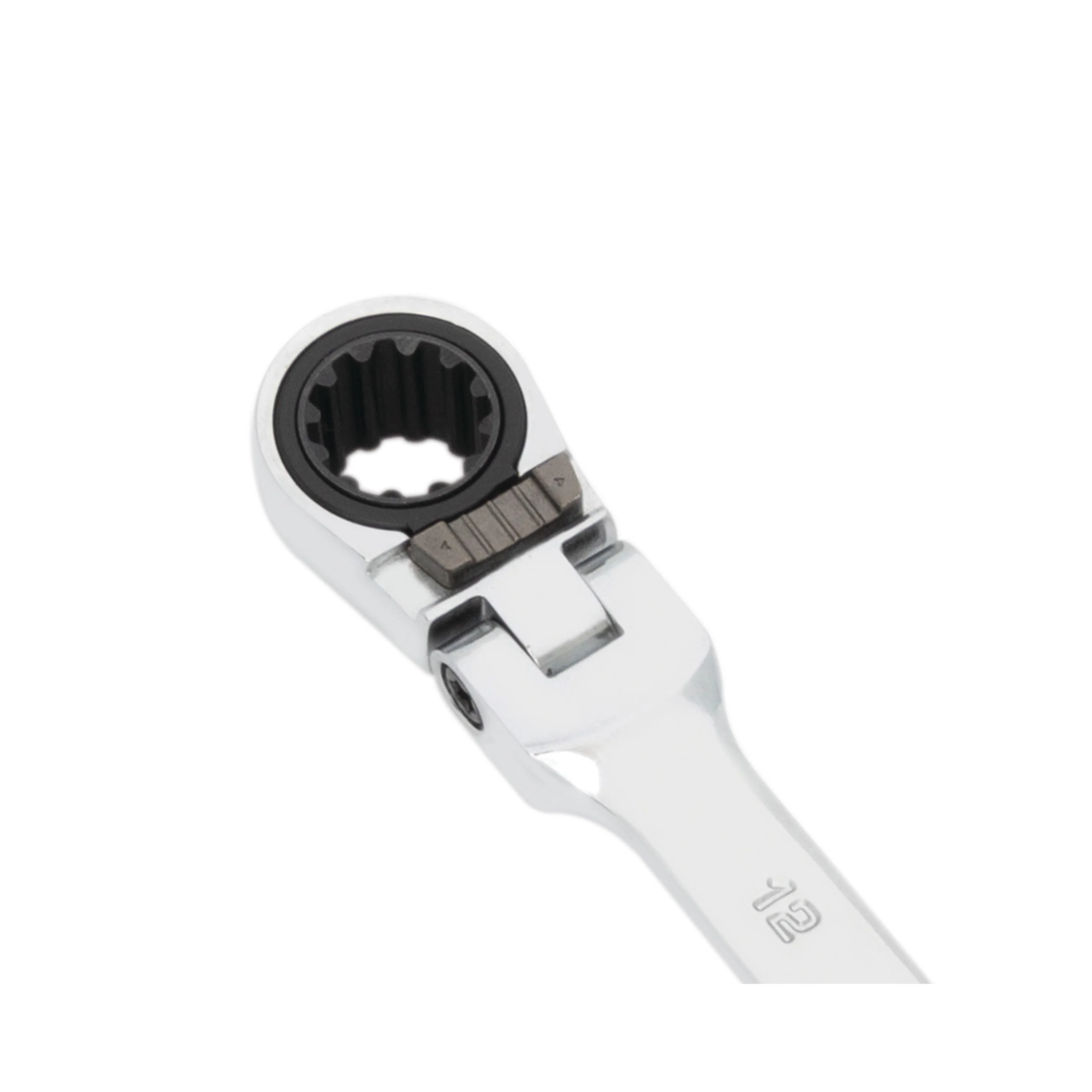 12mm x 14mm Flex-Head Double Box-End Deep Universal Spline Reversible Ratcheting Wrench - Image 5