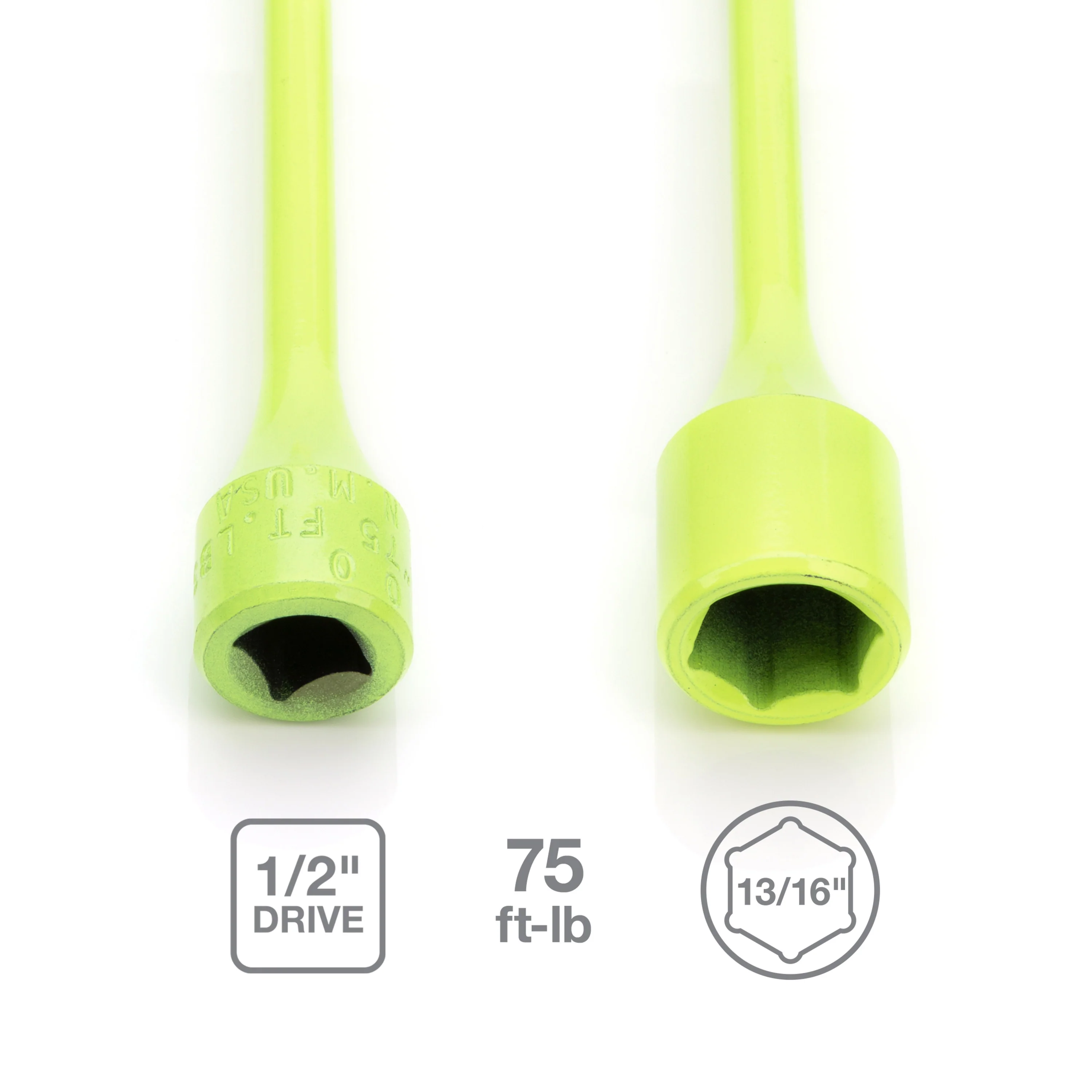 1/2-Inch Drive x 13/16-Inch 75 ft-lb Torque Stick, Neon Yellow - Image 4