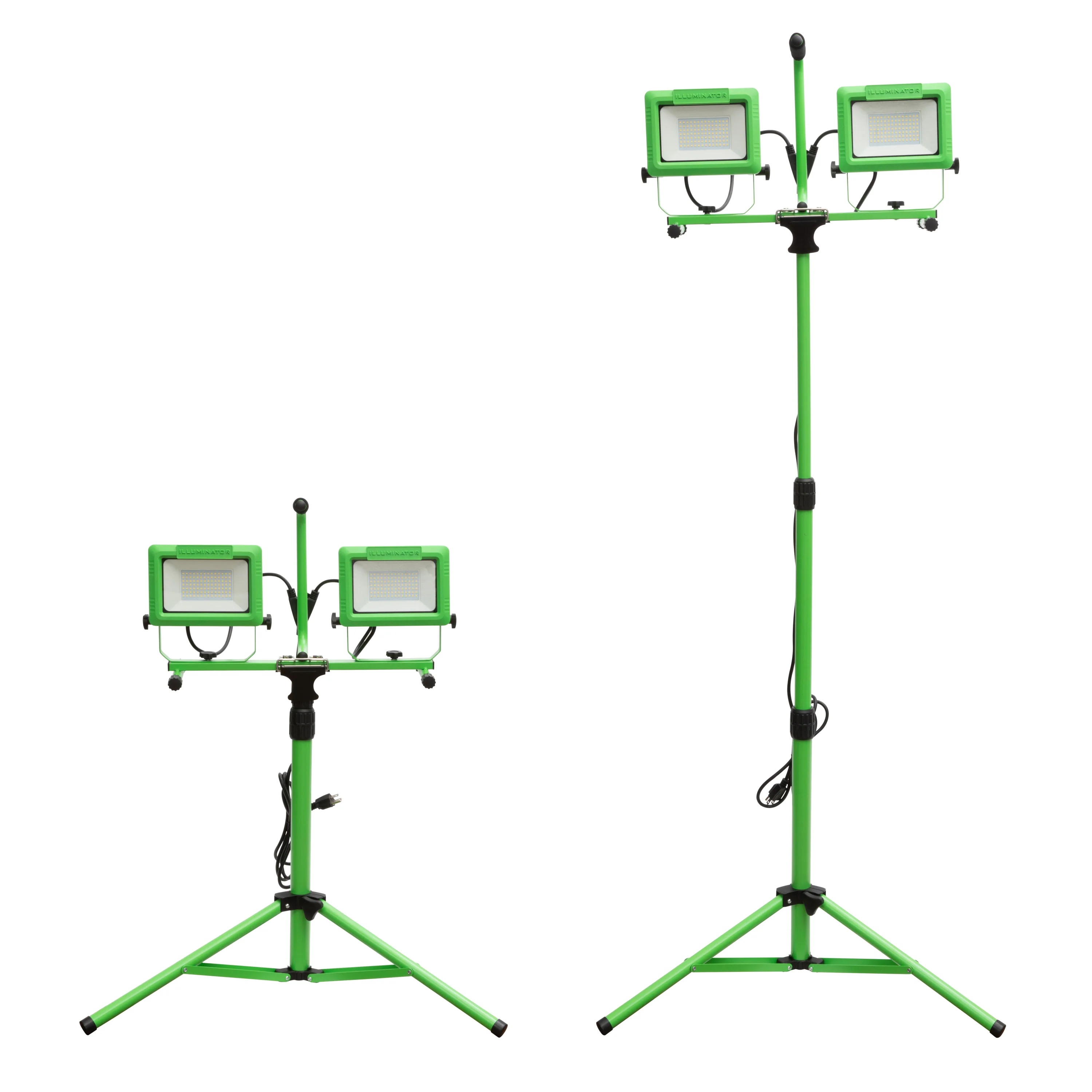 13,000-Lumen Dual Head LED Portable Flood Light with Detachable Metal Tripod, Splashproof Outdoor Enclosure, 8-Foot Power Cord - Image 4