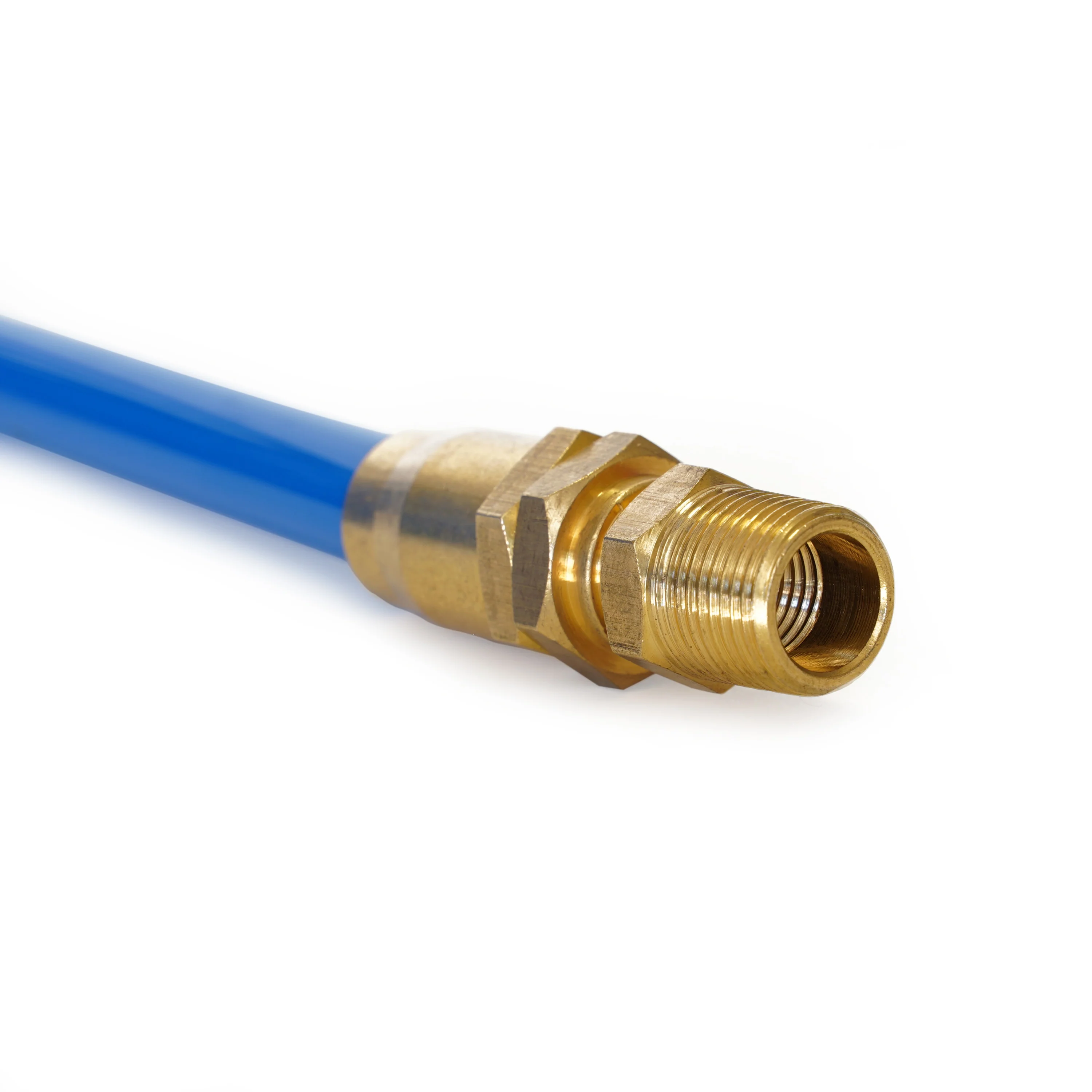 15-Foot Coiled 3/8-Inch ID Air Hose with Reusable 1/4-Inch NPT Brass Fittings - Image 4