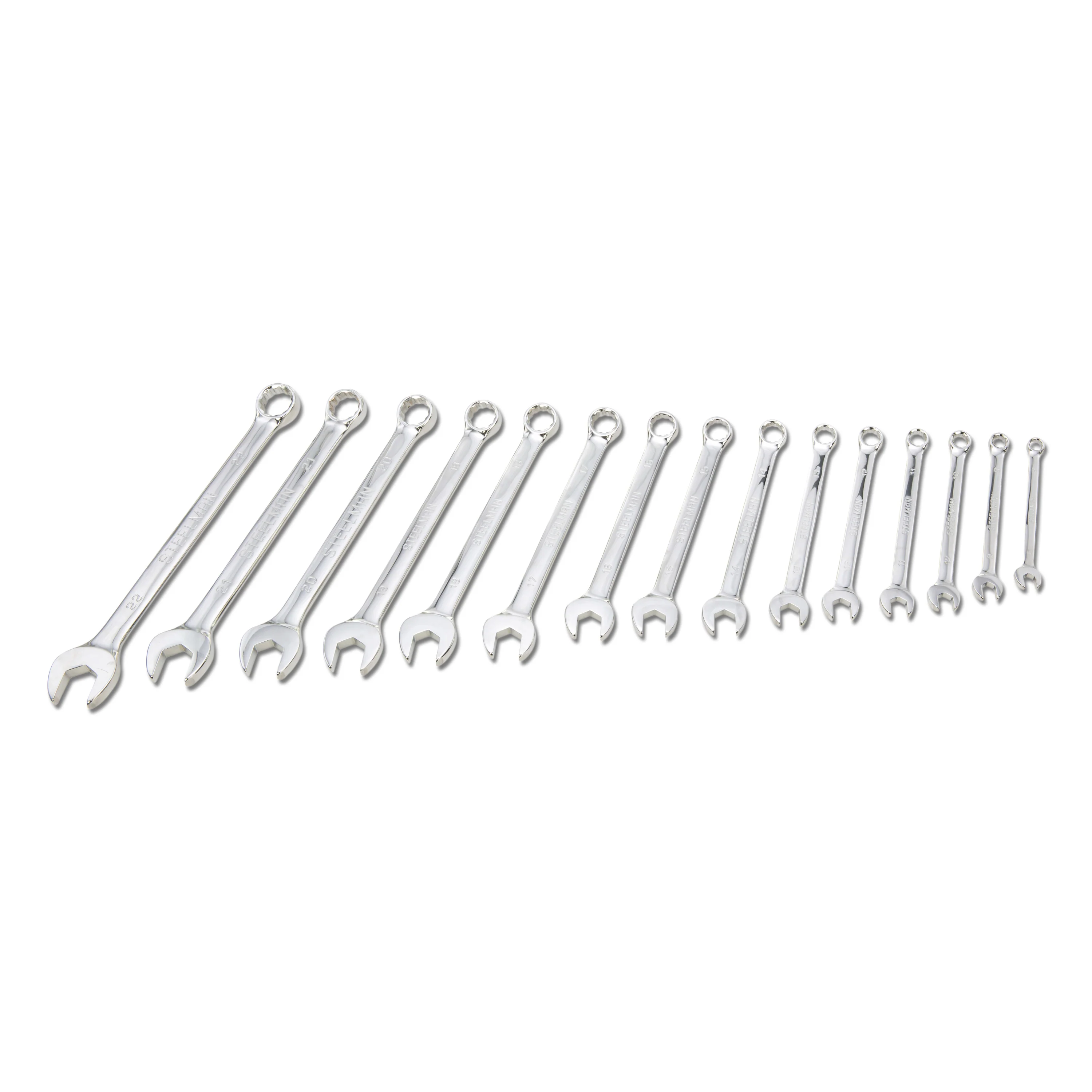 15-Piece Metric 12-Point Combination Wrench Set with Fabric Storage Roll - Image 2