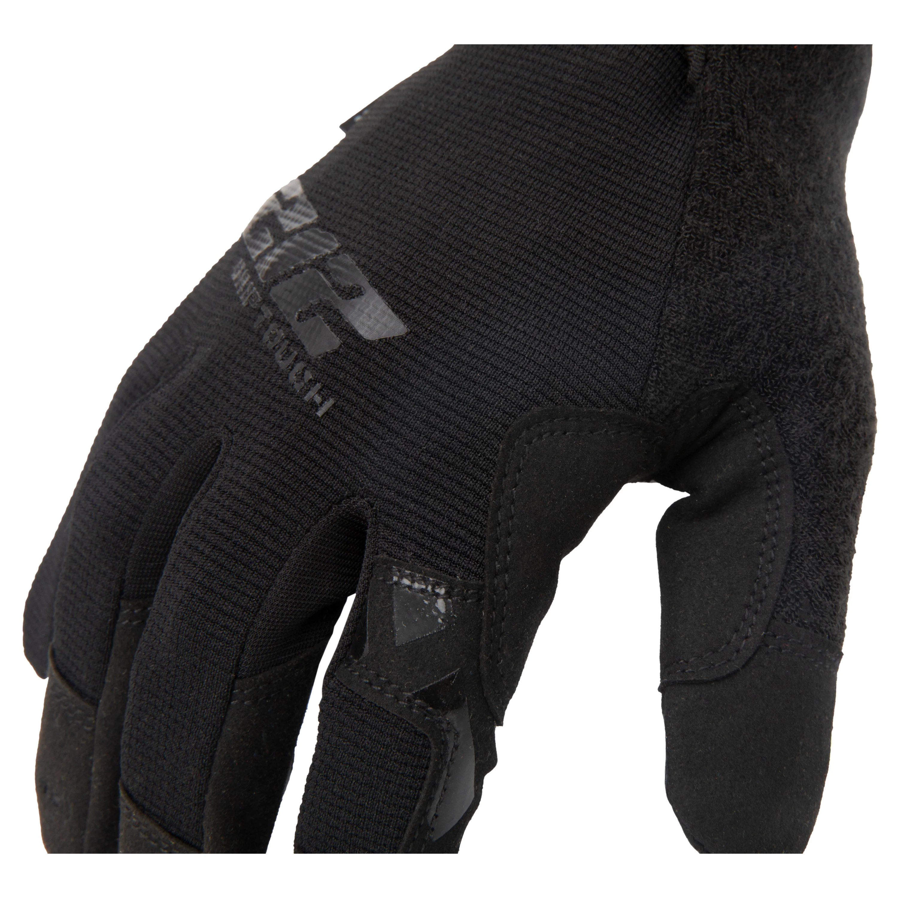 GSA Compliant Silicone Grip Touch-Screen Compatible Mechanic Gloves in Black - Image 6