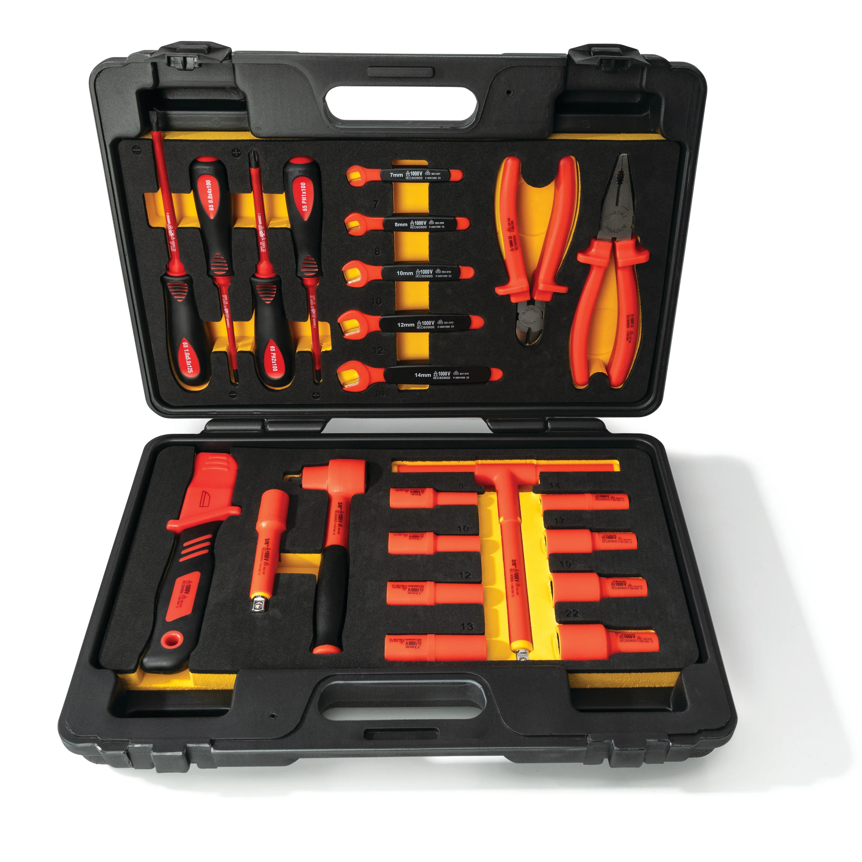 23-Piece Metric 1000V VDE Certified Insulated Electrical Tool Set - Image 4