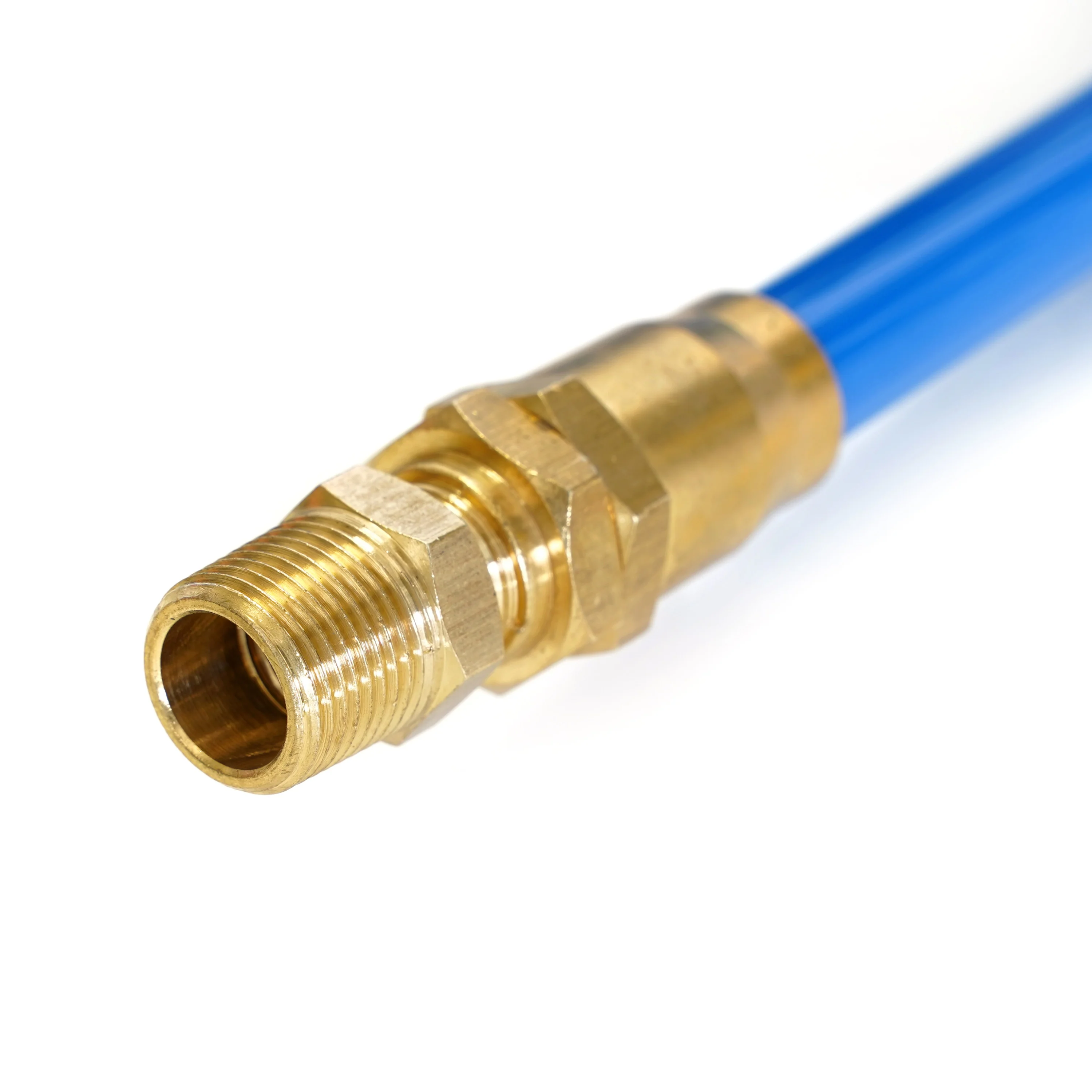 25-Foot Coiled 3/8-Inch ID Air Hose with Adapter and Reusable 1/4-Inch NPT Brass Fittings - Image 5