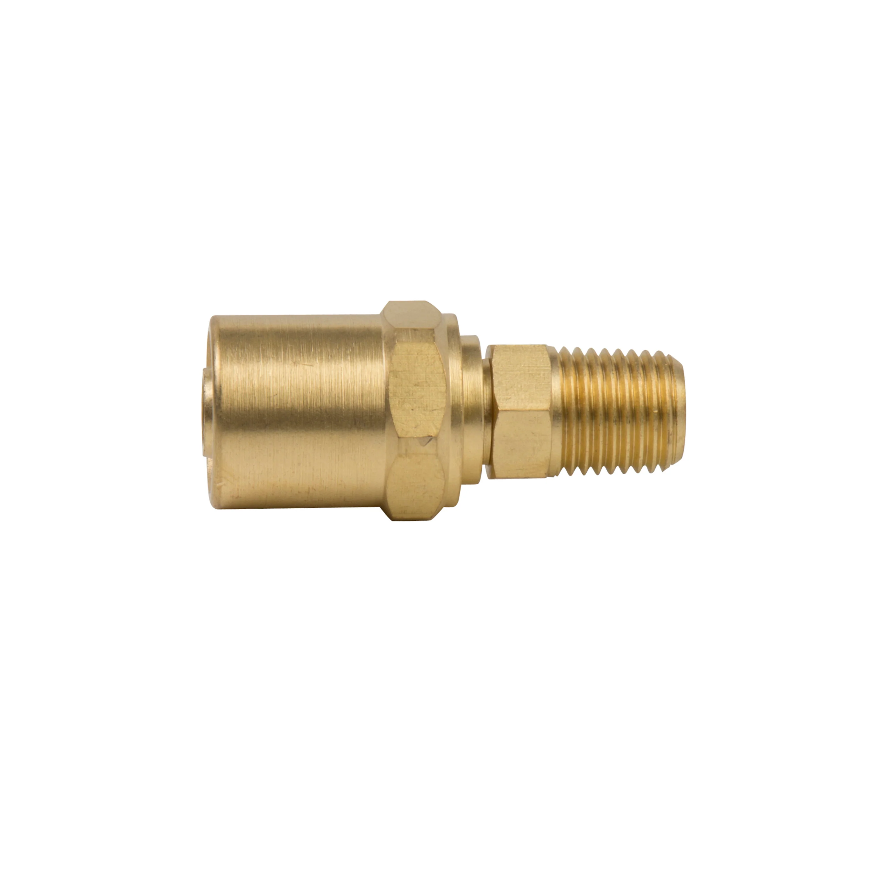 3/8-Inch ID Reusable Brass Pneumatic Hose Fitting - Image 4