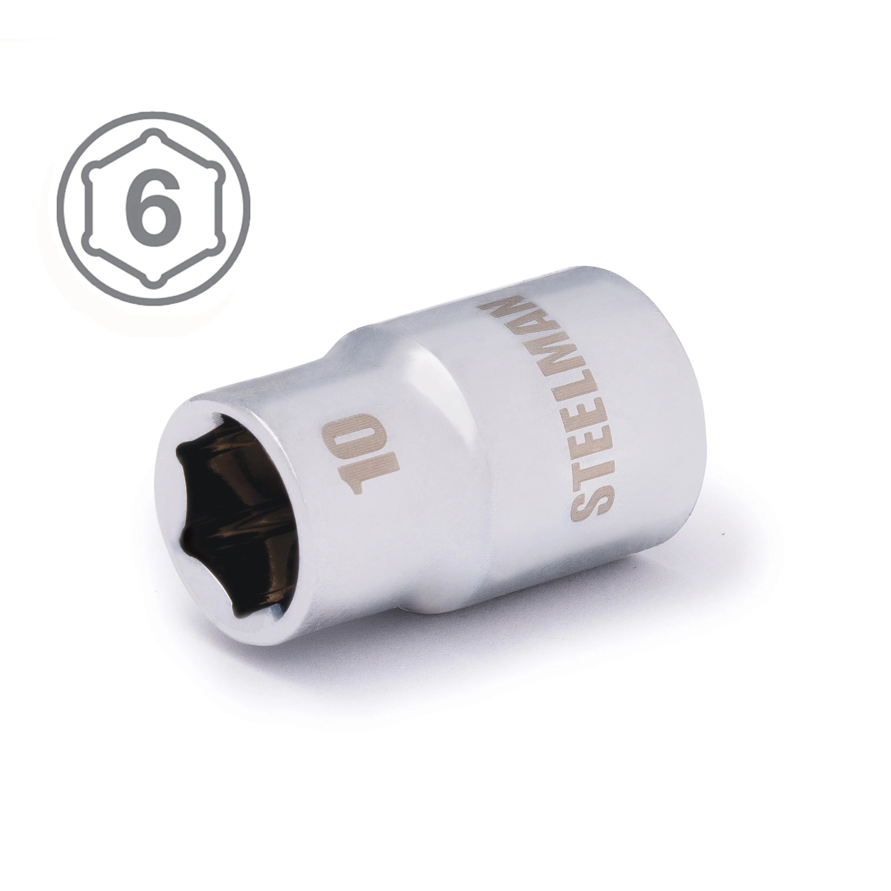 3/8-Inch Drive x 10mm Shallow 6-Point Metric Single Socket - Image 2