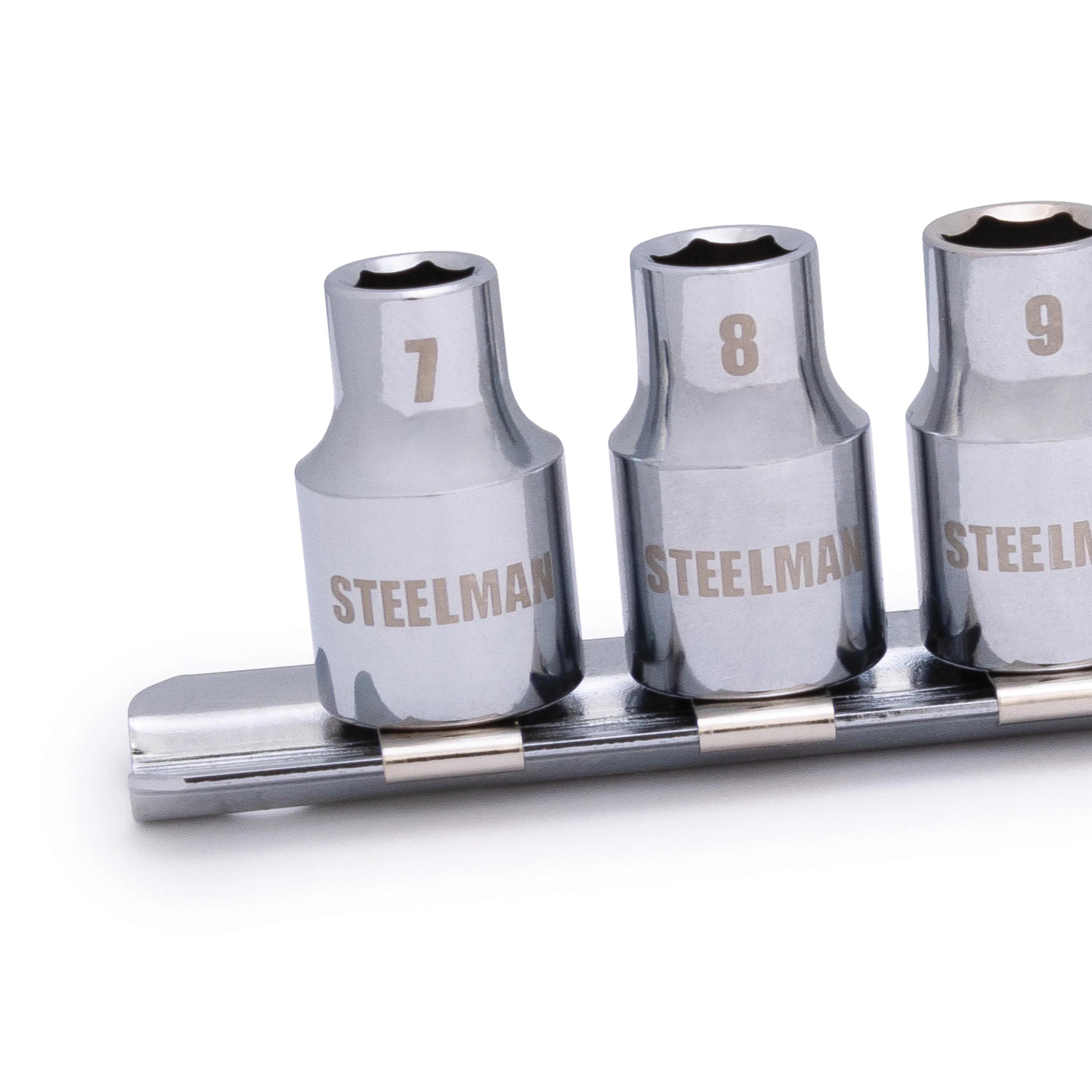 13-Piece 3/8-Inch Drive Shallow Depth 6-Point Metric Chrome Socket Set - Image 7