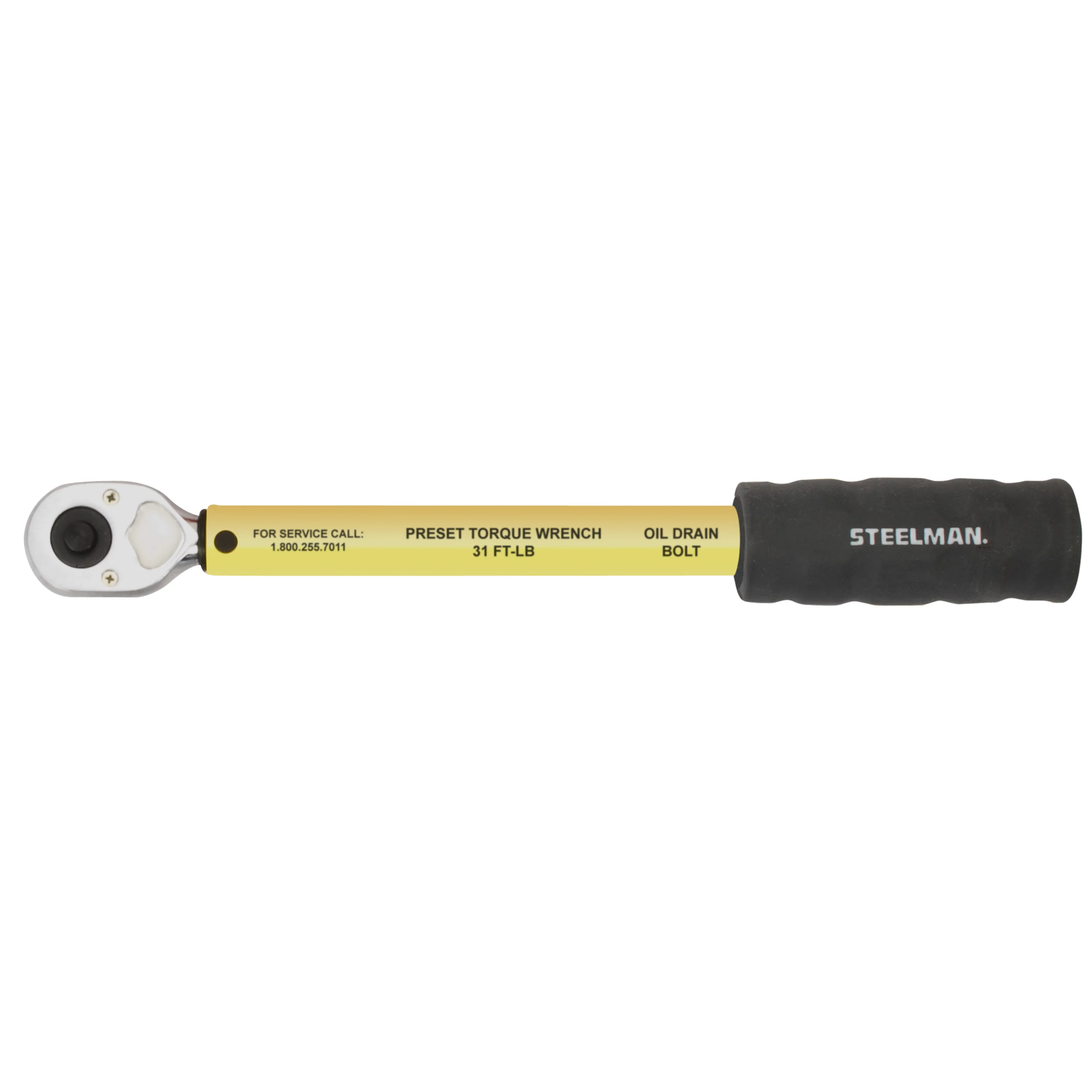 3/8-Inch Drive Pre-Set 31 ft-lb Yellow Handled Drain Plug Servicing Torque Wrench - Image 2