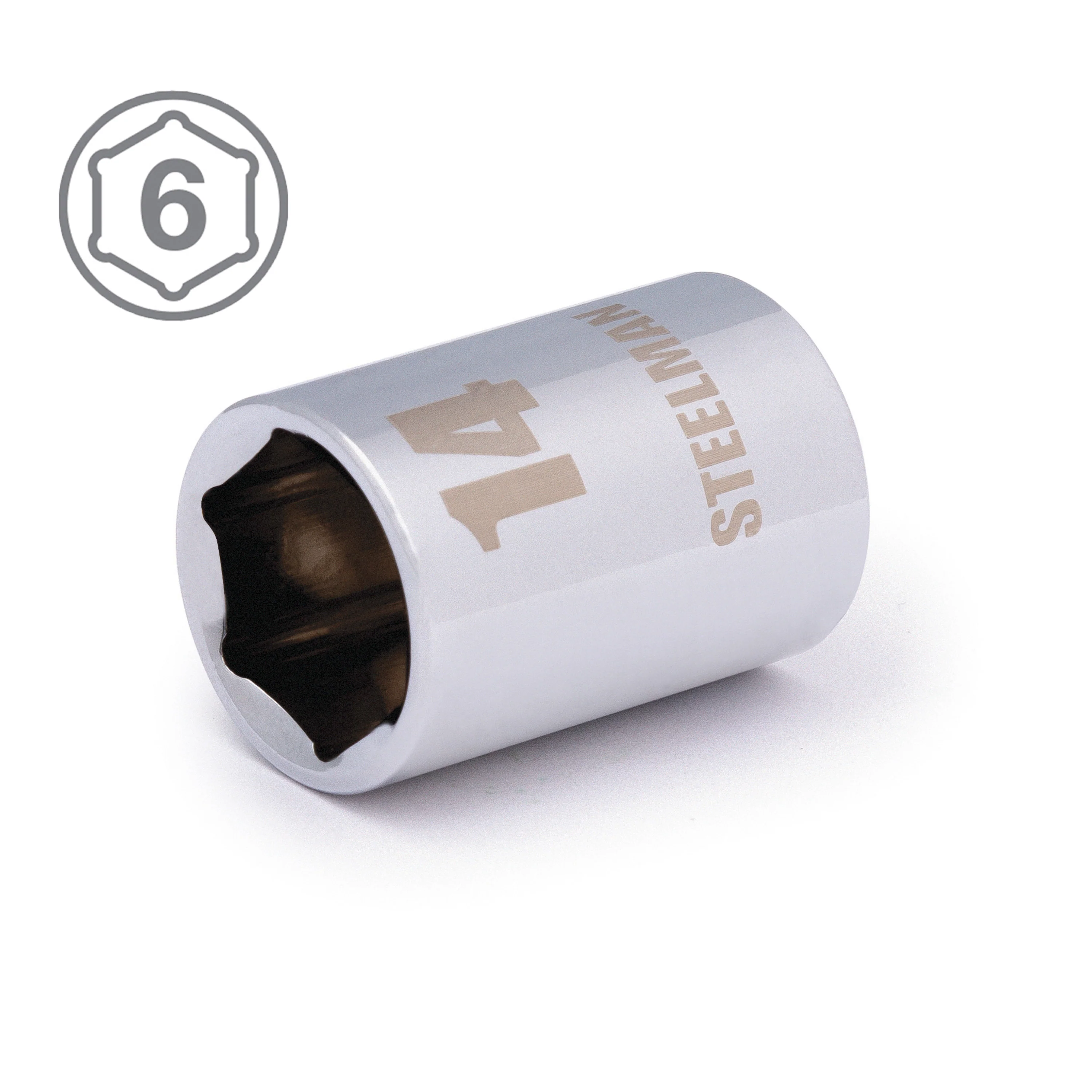 3/8-Inch Drive x 14mm Shallow 6-Point Socket - Image 2