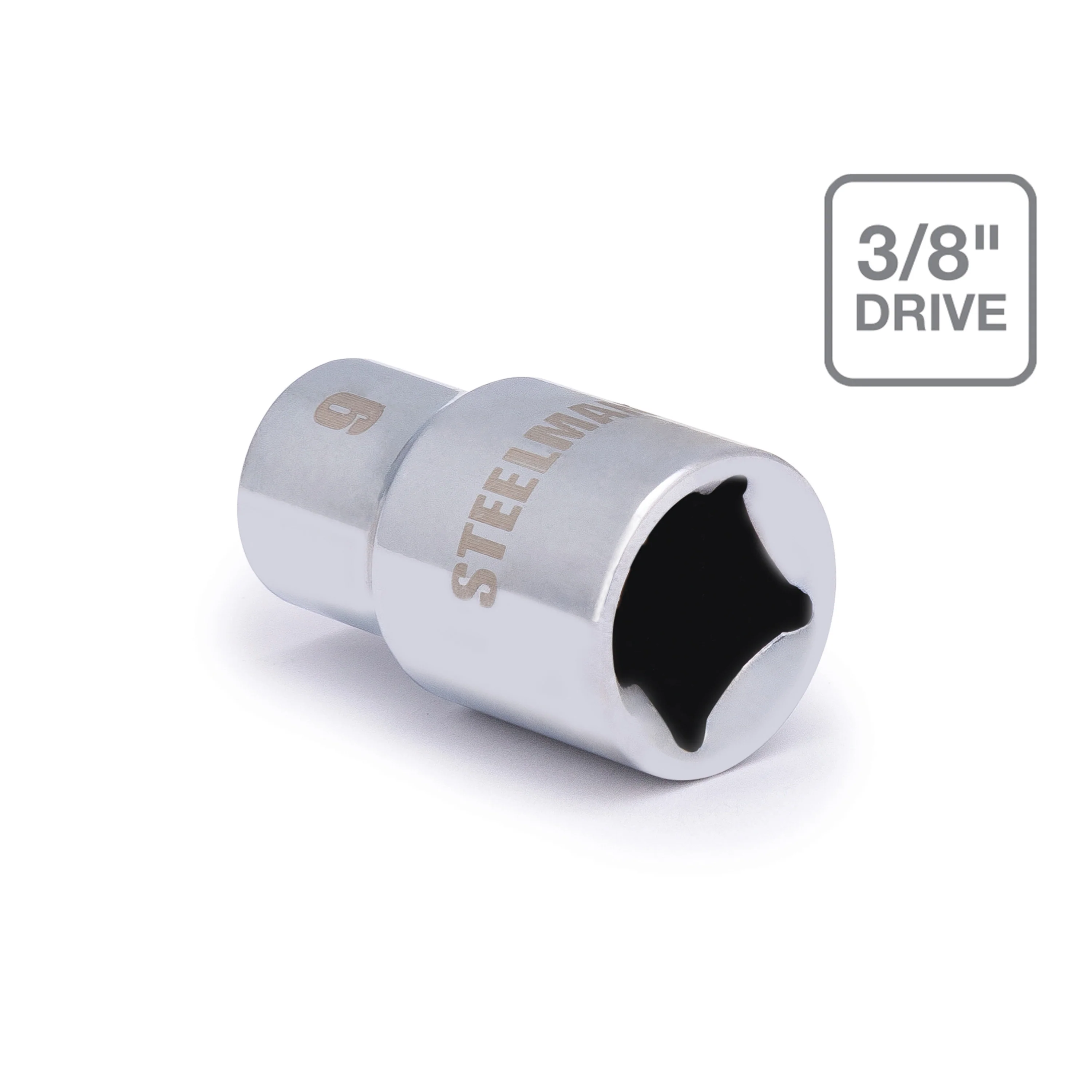 3/8-Inch Drive x 9mm Shallow 6-Point Socket - Image 4