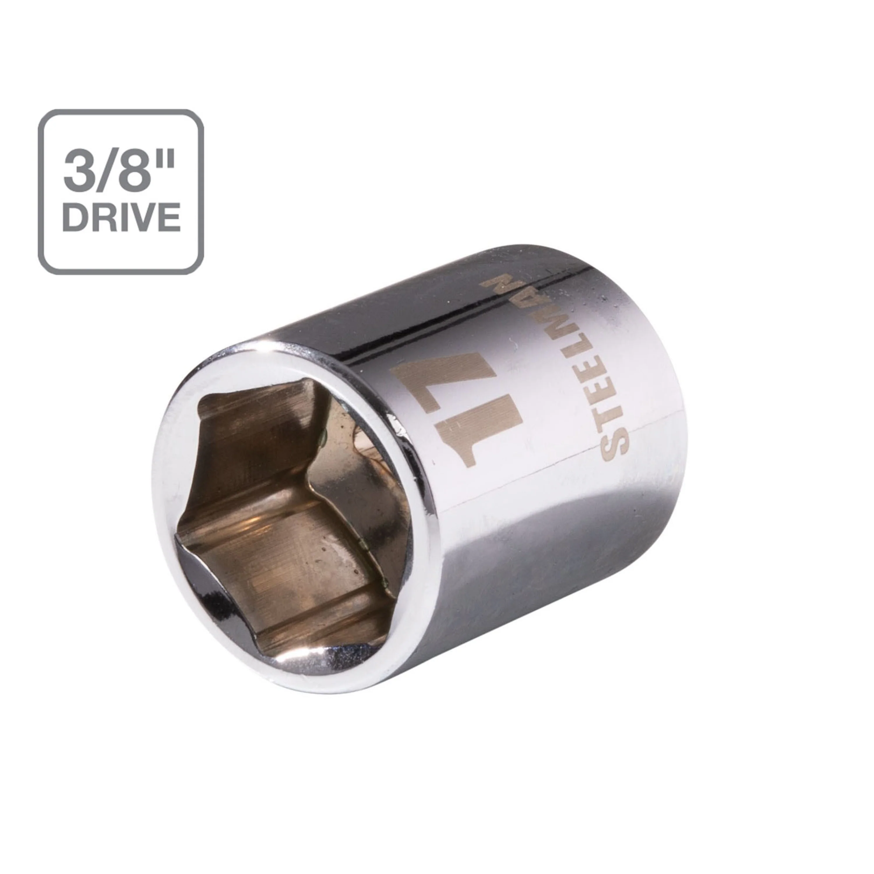 15-Piece 3/8-Inch Drive 6-Point Metric Chrome Socket Set - Image 4