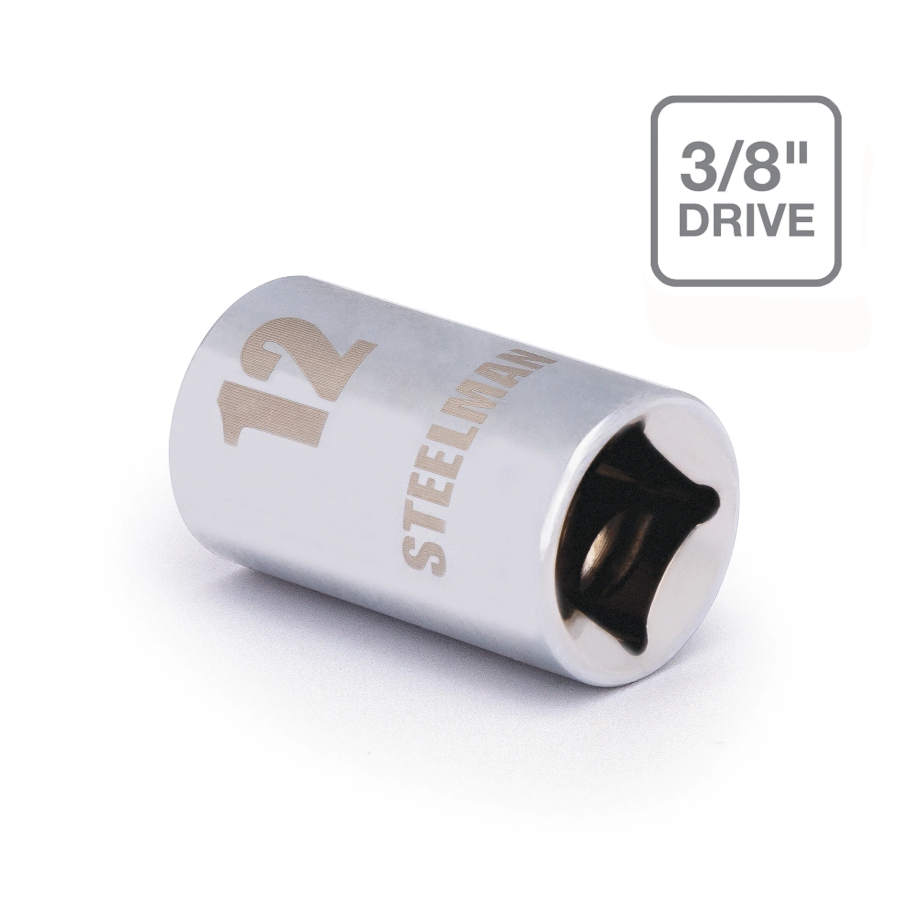 3/8-Inch Drive x 12mm Shallow 6-Point Socket - Image 4