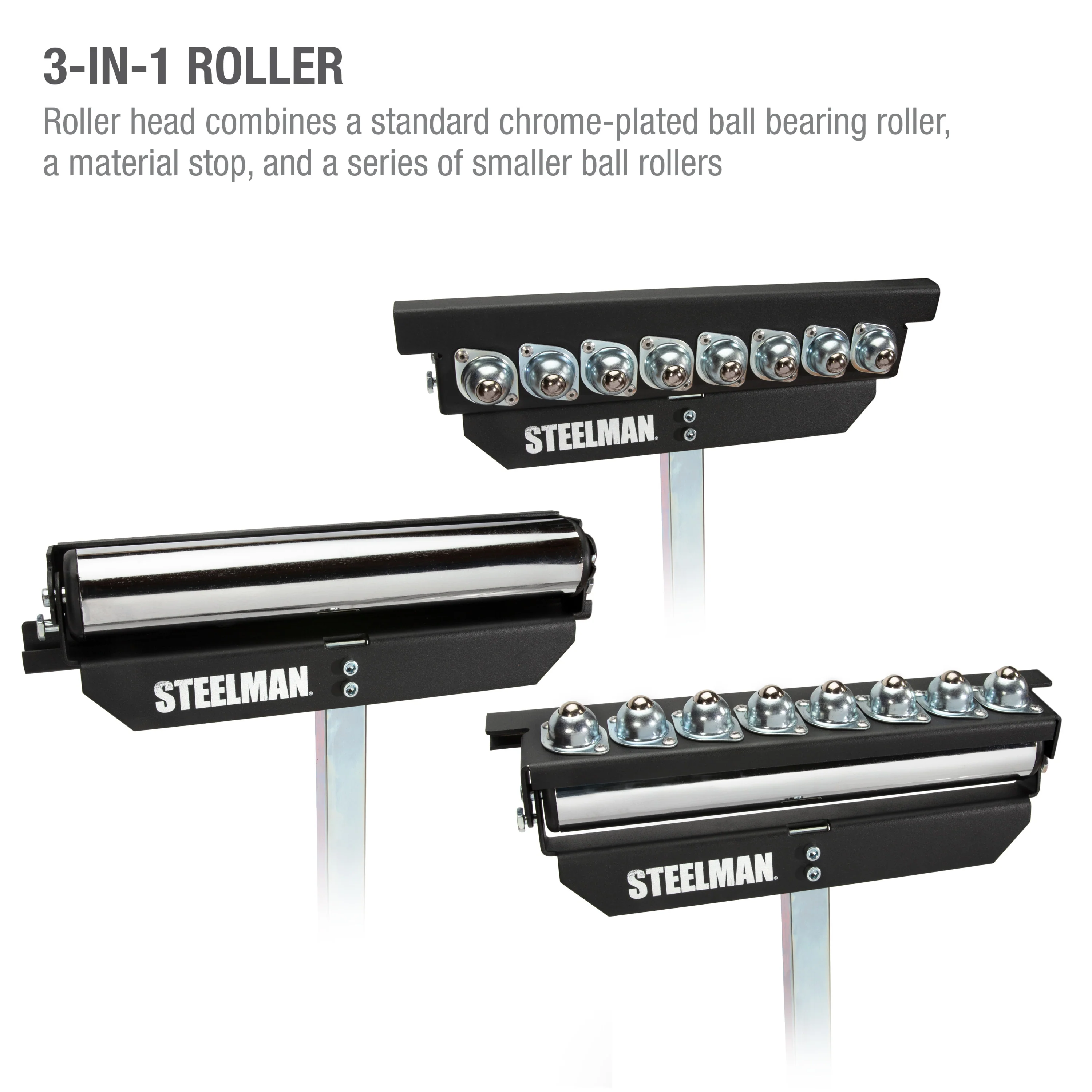3-In-1 Height Adjustable Material Support Roller Stand - Image 4