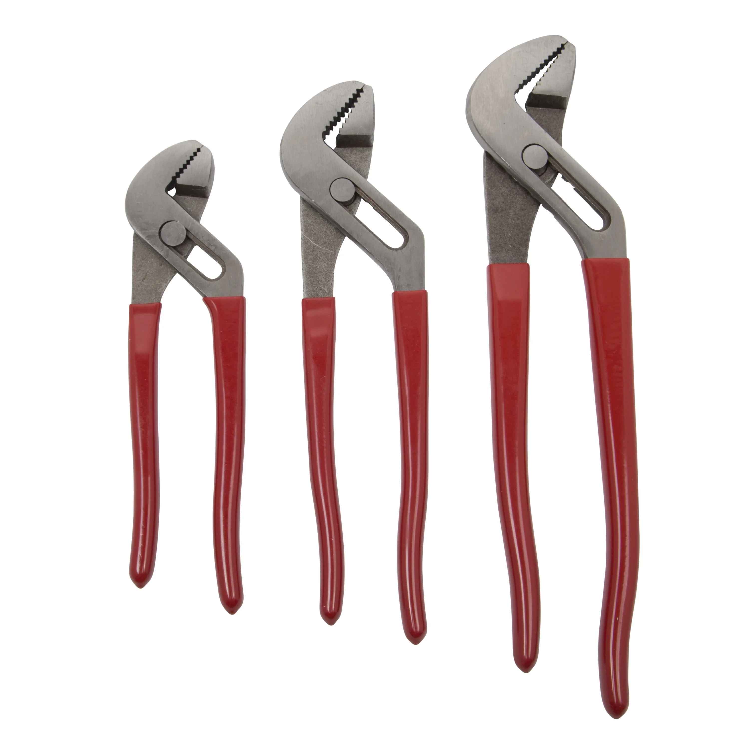 3-Piece Groove Joint Pliers Set with Plastisol Dipped Grips, 8, 10, and 12-Inch - Image 2
