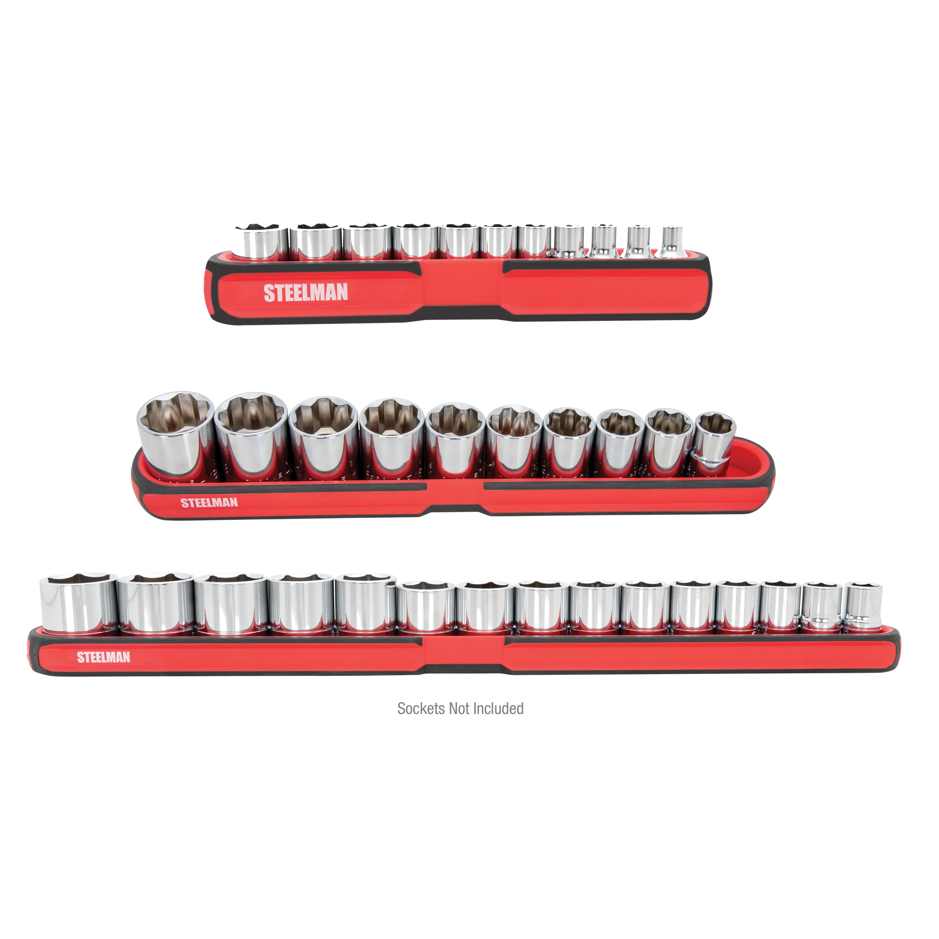 3-Piece Magnetic Steel Socket Storage and Parts Accessory Tray Set - Image 2