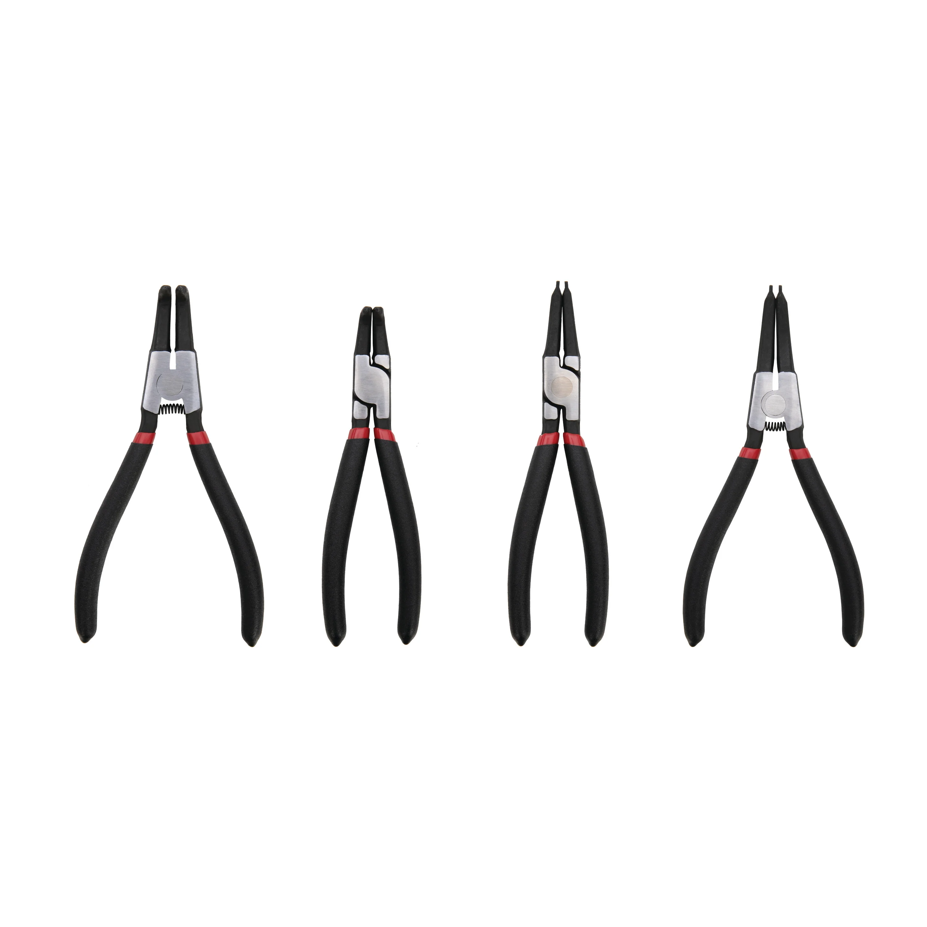 4-Piece 7-Inch Long Straight and 90-Degree Offset Internal and External Snap-Ring Pliers Set - Image 2