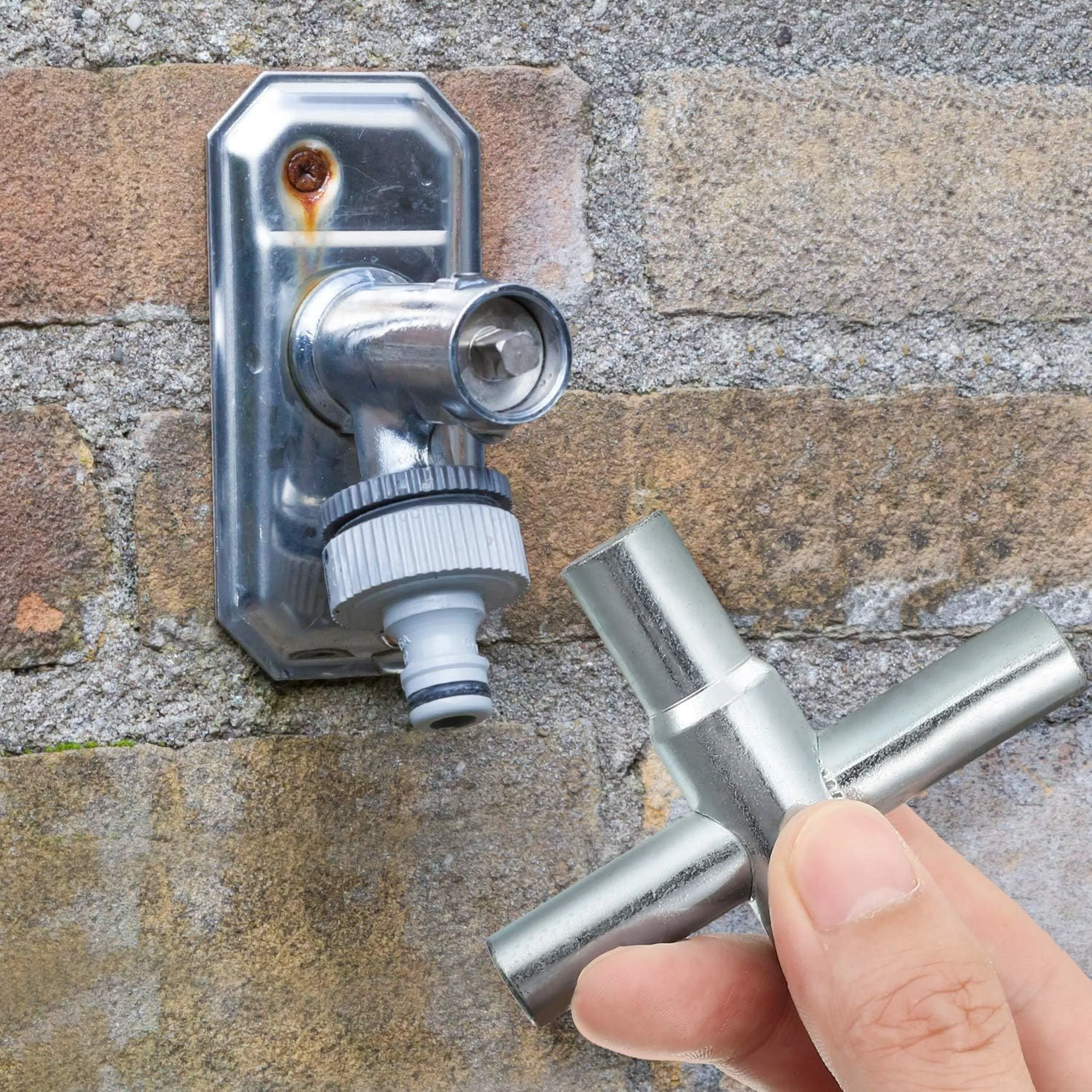 4-Way Sillcock Key Valve Wrench (Fits 1/4, 9/32, 5/16, and 11/32-inch) - Image 3