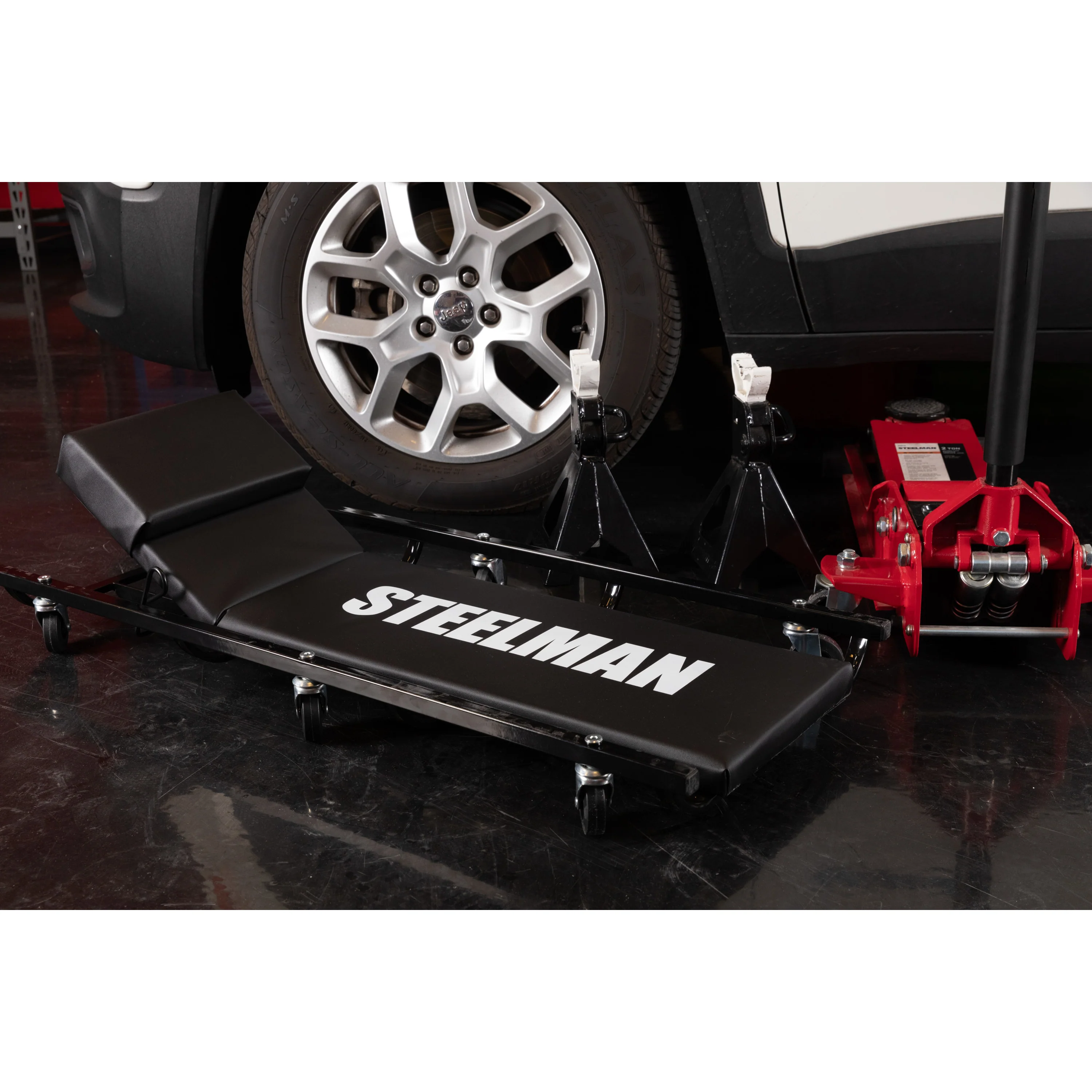 Heavy-Duty Low Profile 16.75-Inch Wide x 40-Inch Long Rolling Creeper with Adjustable Headrest - Image 7
