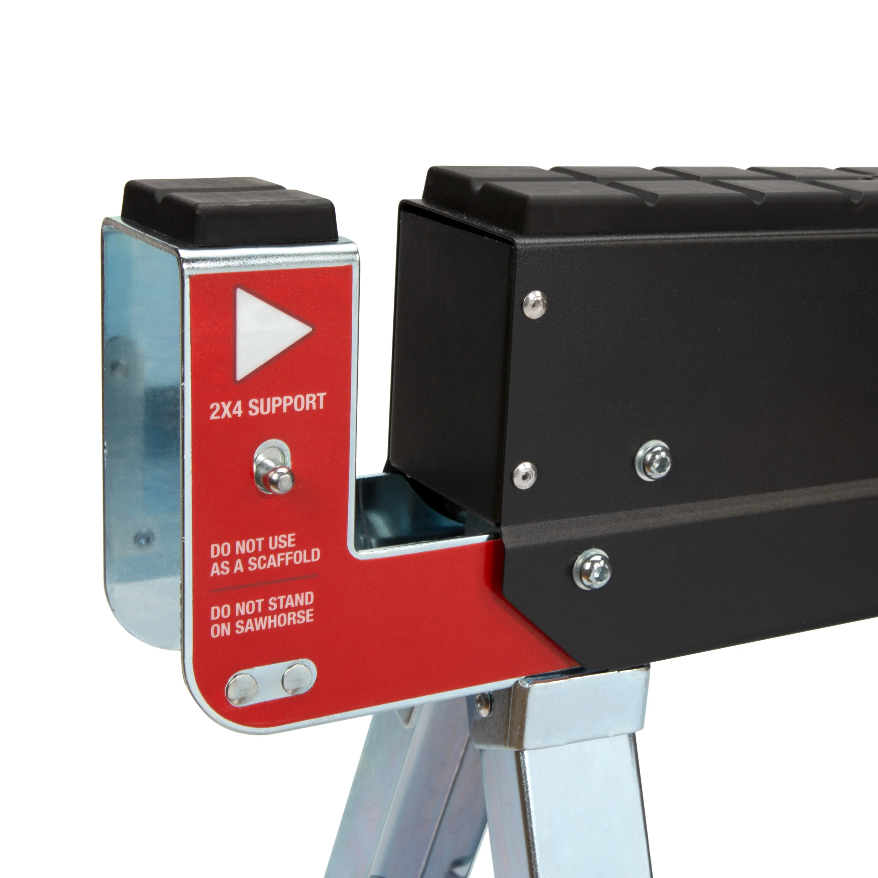 2-Piece Height Adjustable Folding Sawhorse and Work Table Set - Image 4