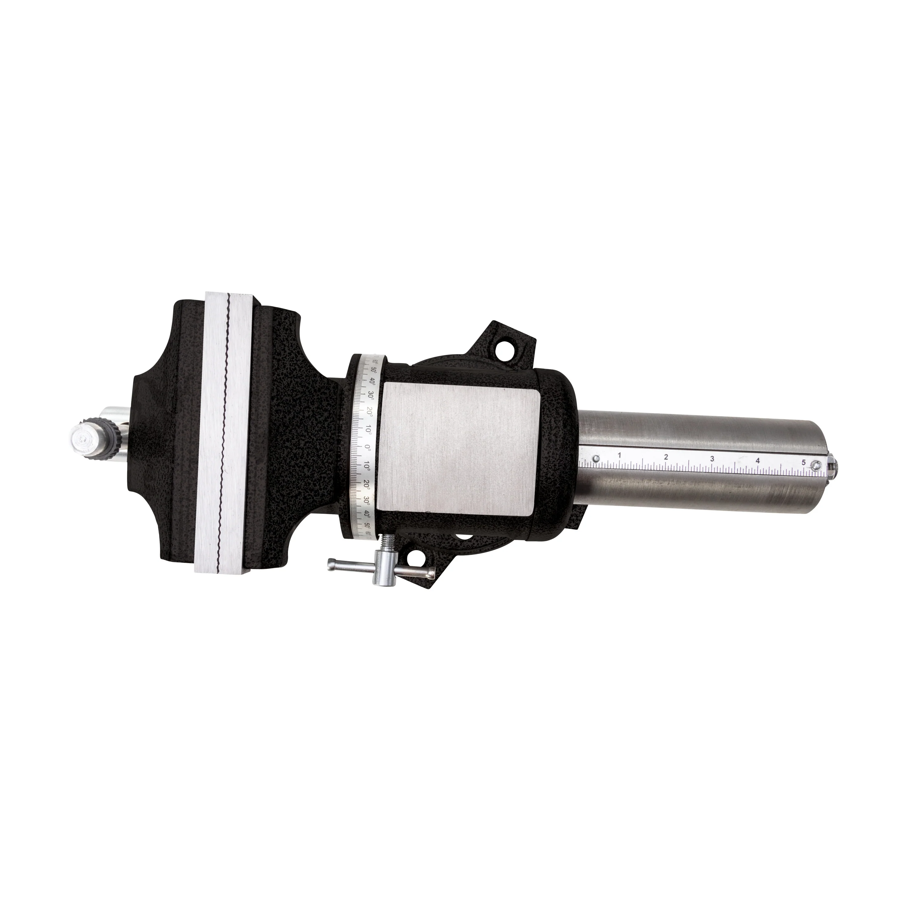 5-Inch Rotating Head Bench Vise with 360-degree Swivel Base, Gray - Image 4
