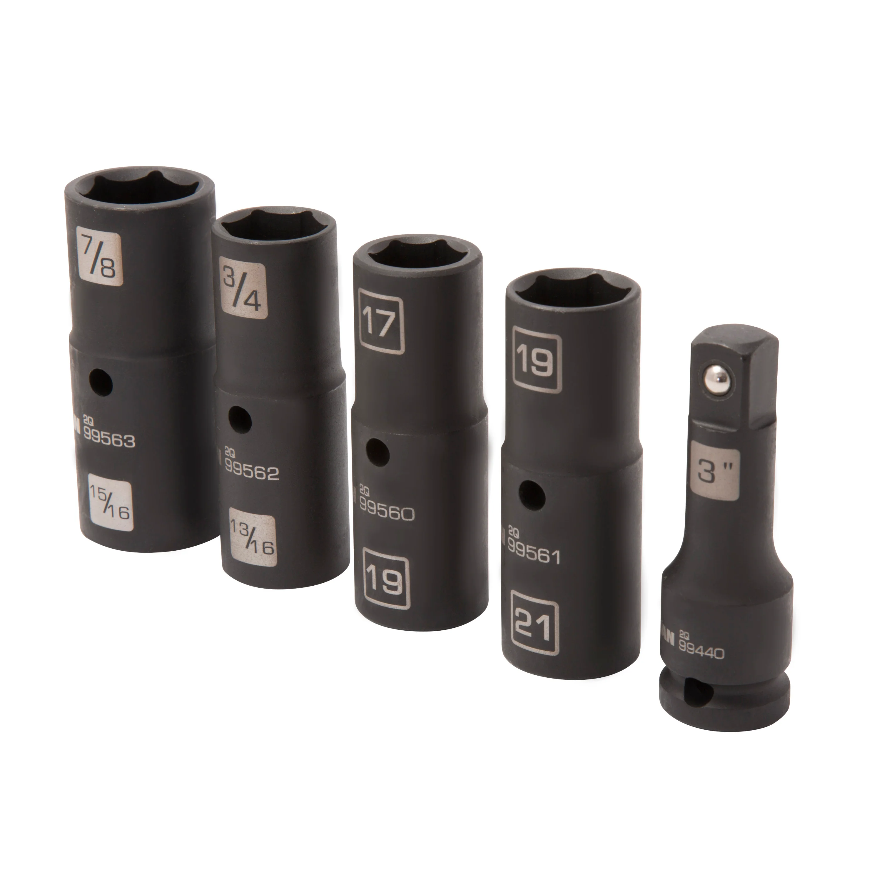 5-Piece 1/2-Inch Drive 6-Point Impact Flip Socket Set - Image 4