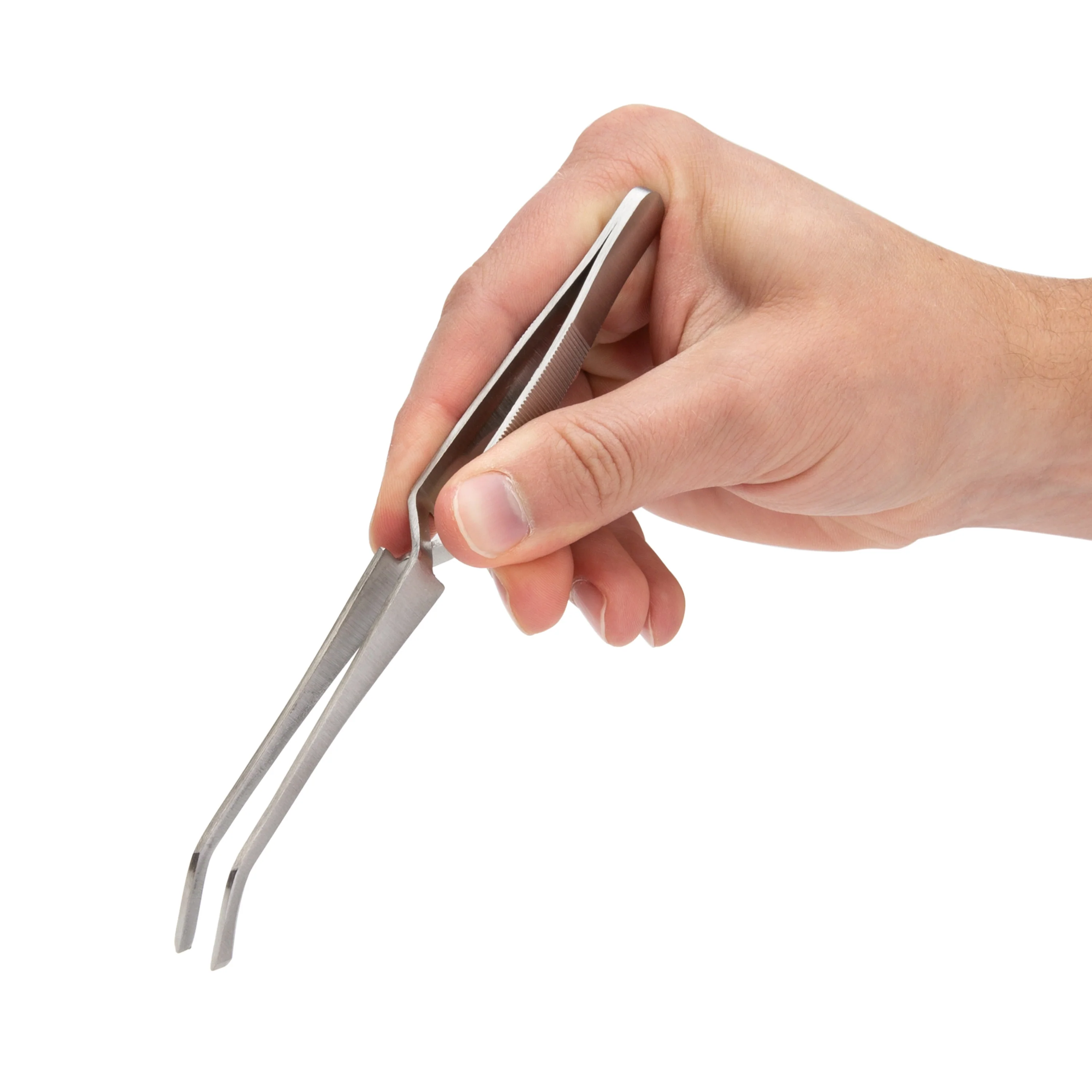 6-Inch Angled Sharp Tip Self-Closing Tweezers - Image 4