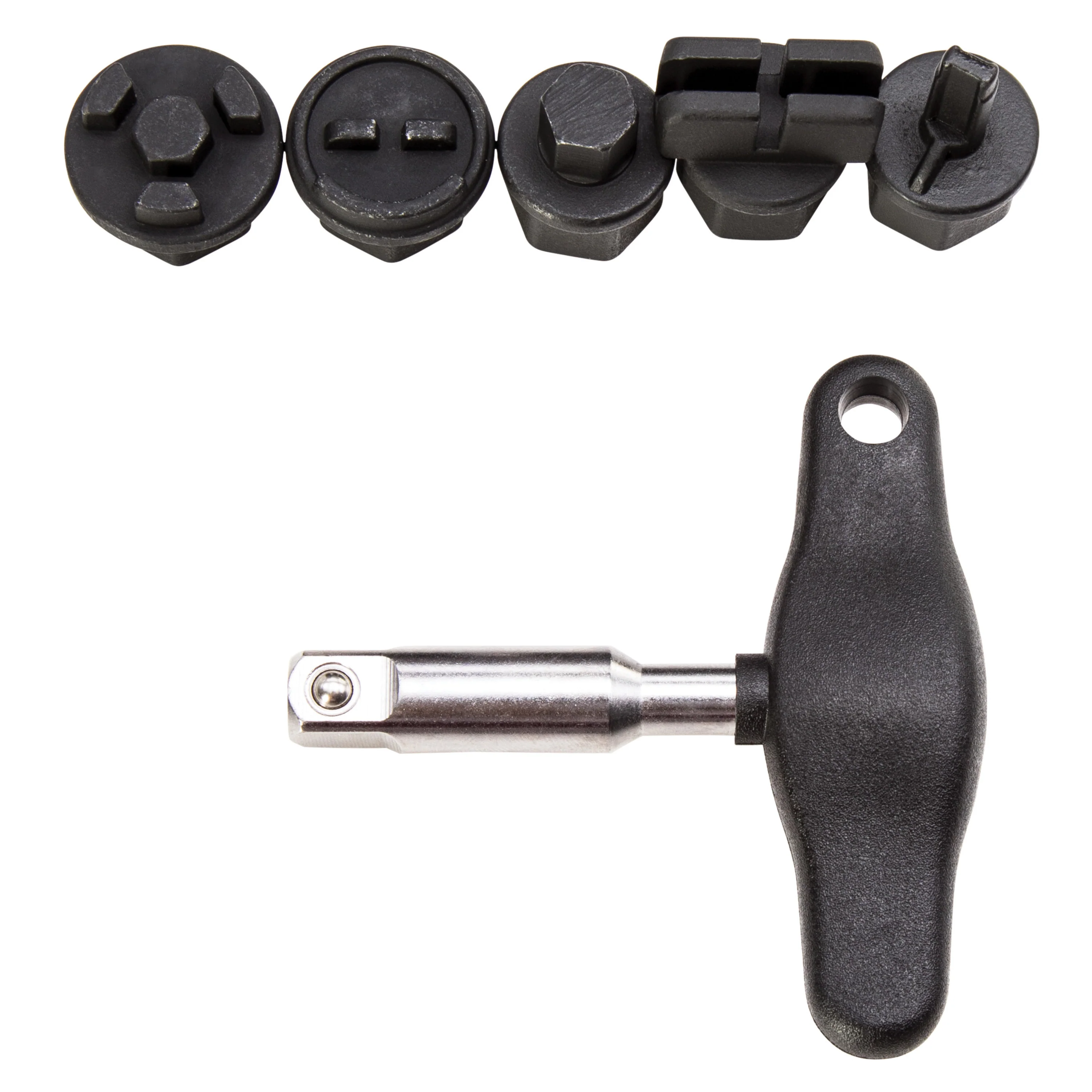 6-Piece Oil Drain Plug Wrench Kit for Installing and Removing Plastic Oil Drain Plugs and Bolts - Image 2