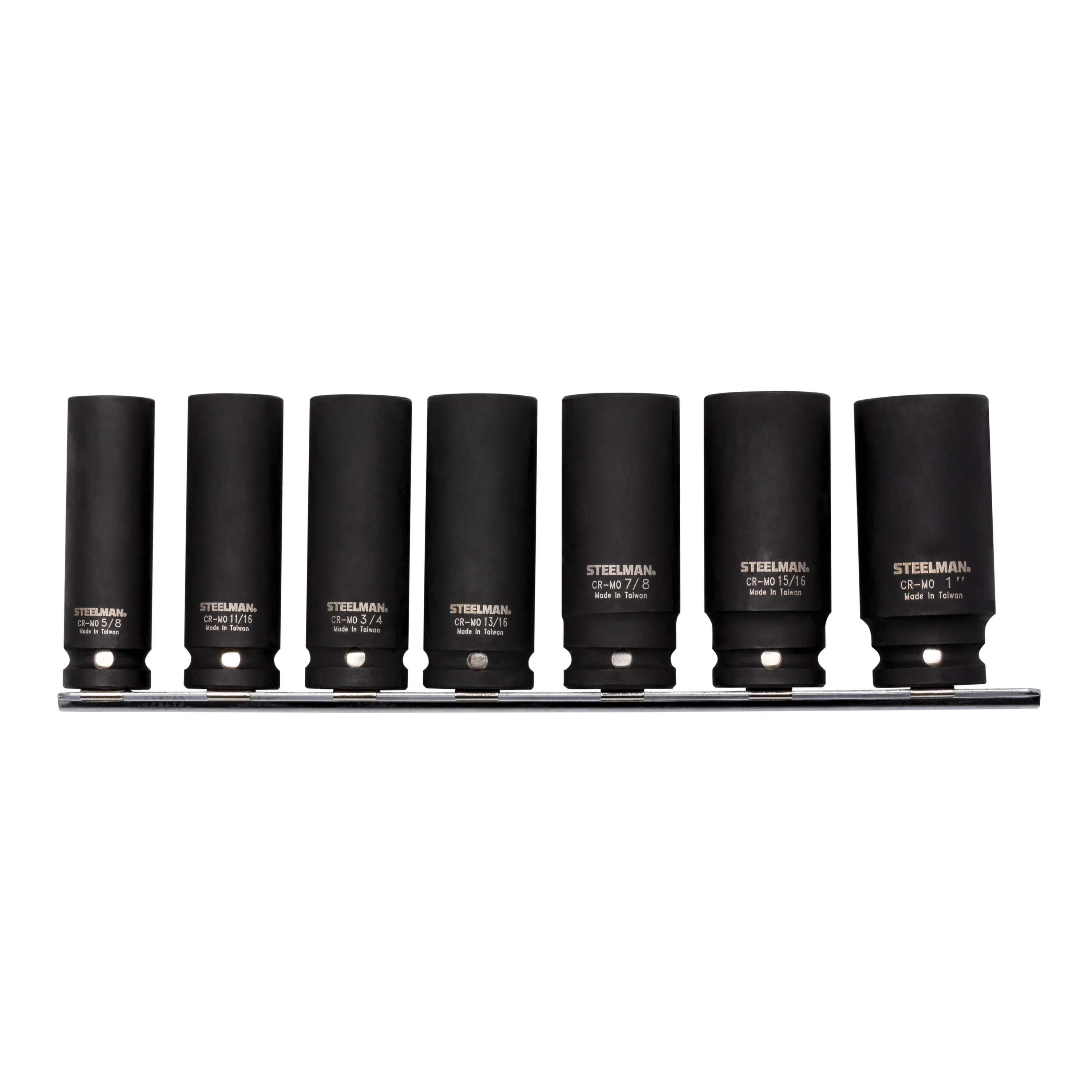 7-Piece 1/2-Inch Drive Deep 6-Point Impact SAE Socket Set - Image 4