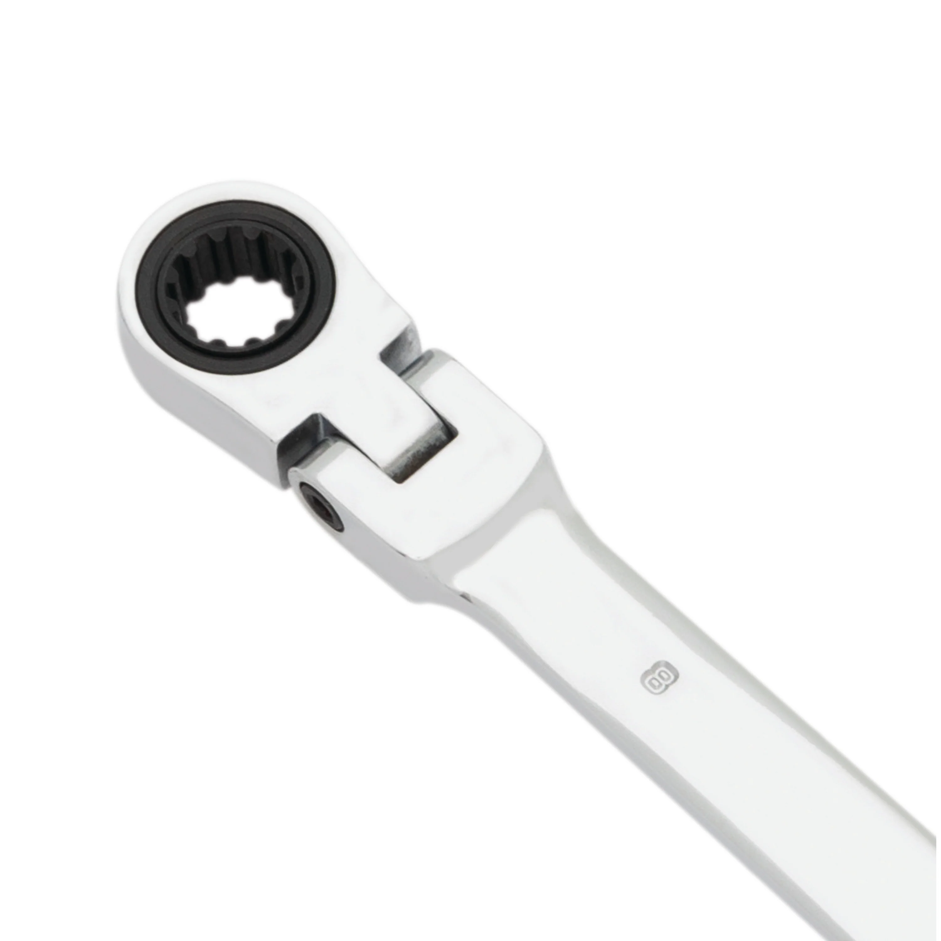 8mm x 10mm Flex-Head Double Box-End Deep Universal Spline Ratcheting Wrench - Image 5