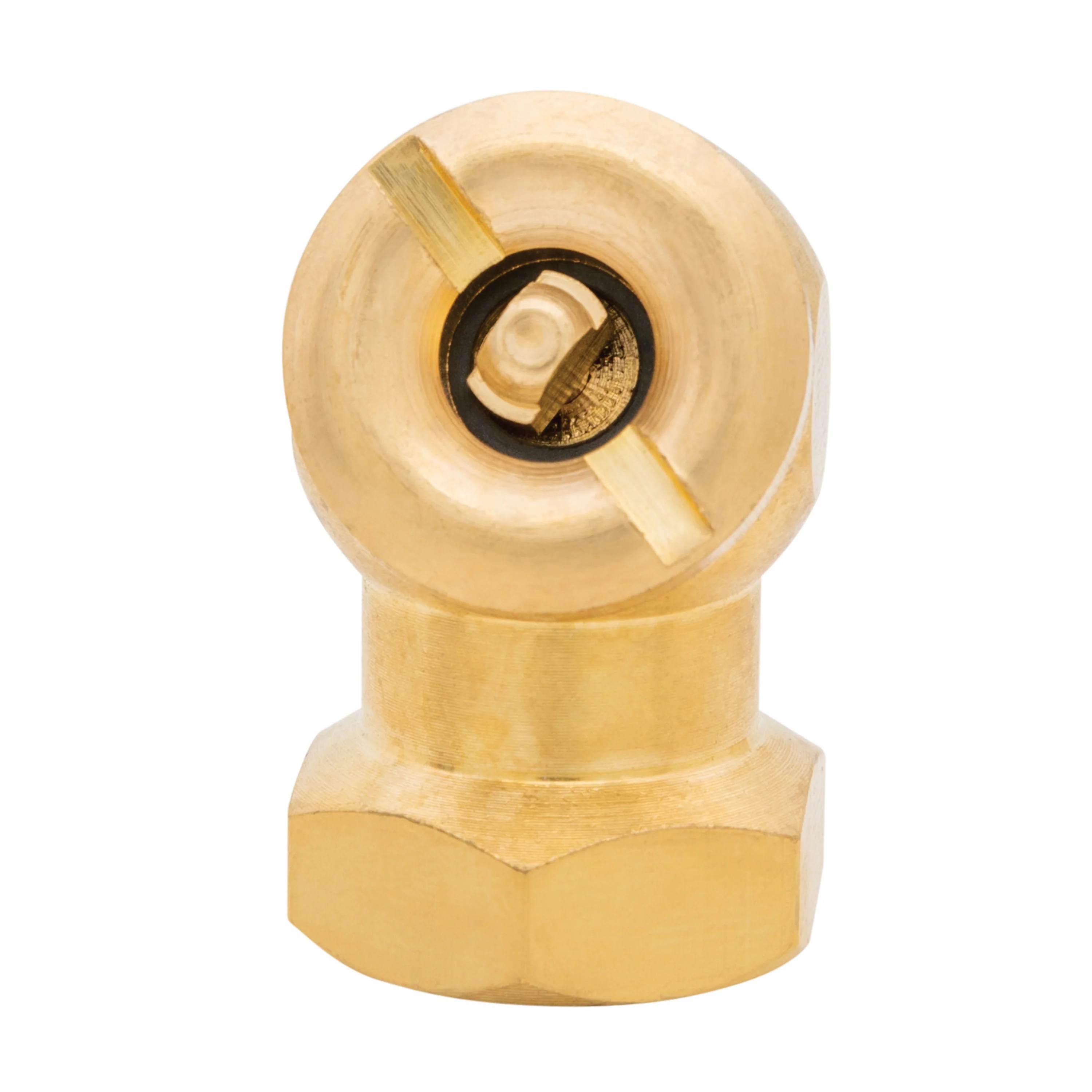 Angled Push-On Brass Ball Foot Air Chuck with 1/4-Inch NPT Thread - Image 2