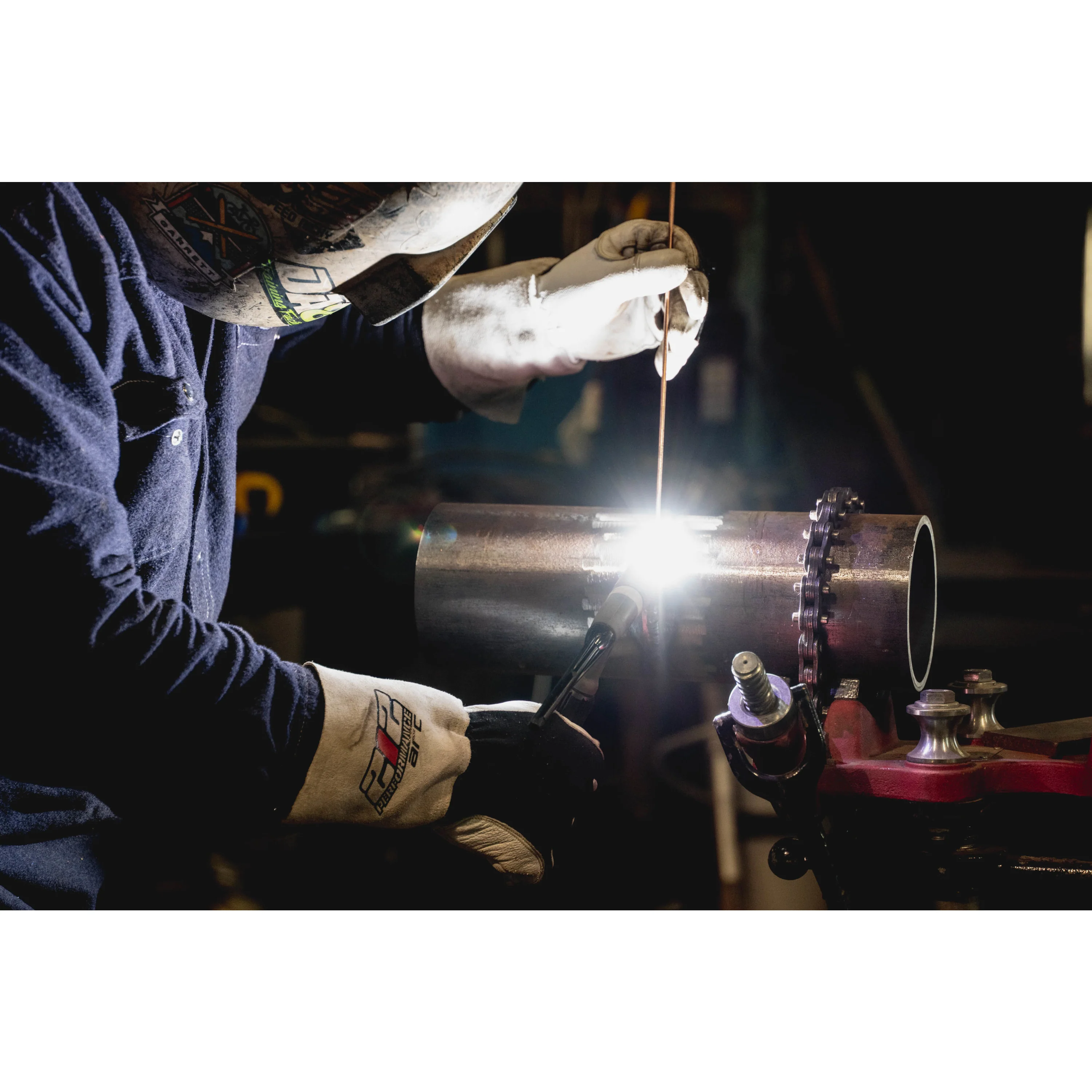 ARC Economy TIG Welding Gloves in White and Black - Image 6