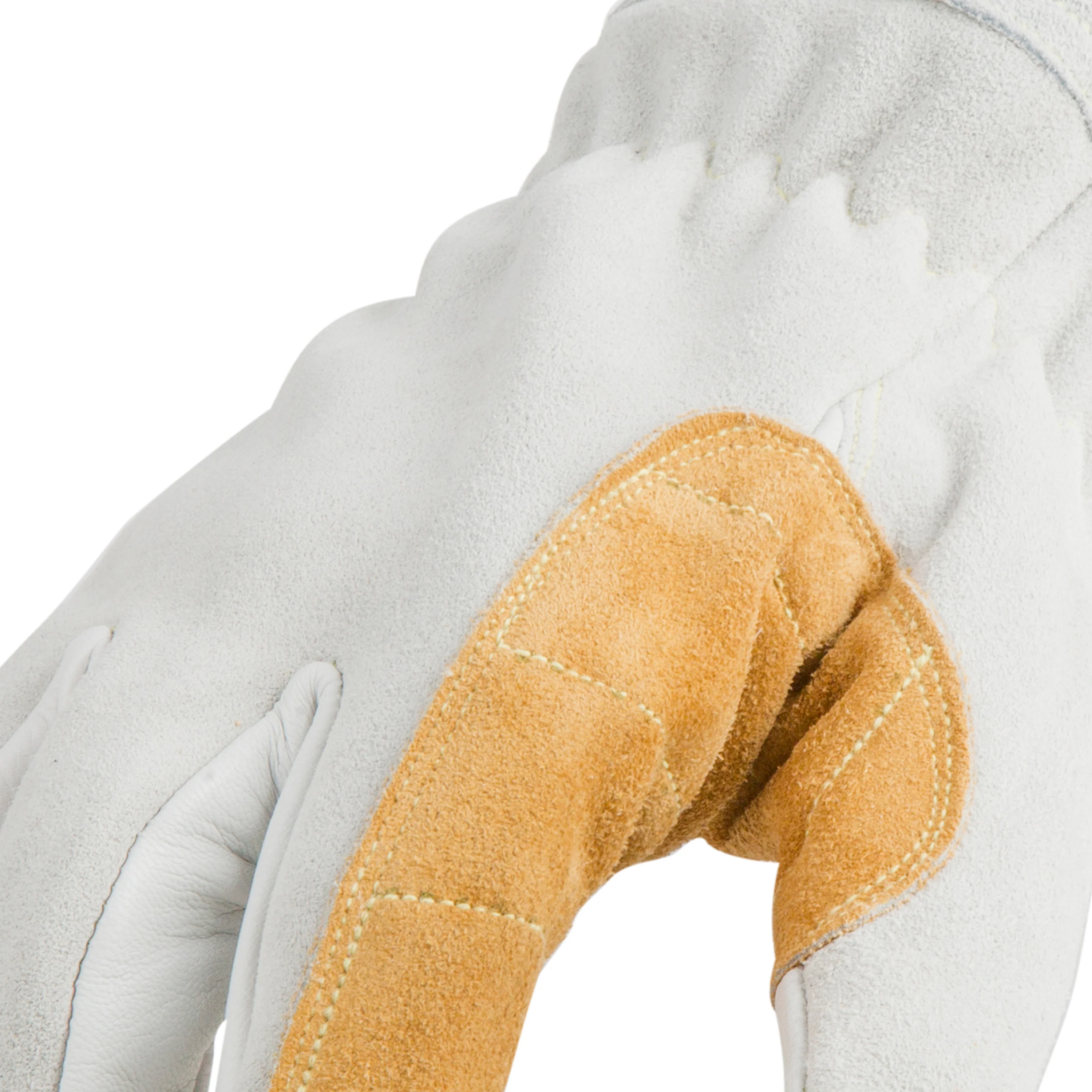 ARC Premium Stick Welding Gloves in White and Tan, GSA Compliant - Image 5